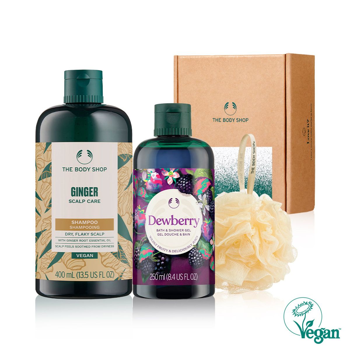 더바디샵(THE BODY SHOP) 듀베리 샤워 젤&진저 샴푸 선물 세트 (888243)