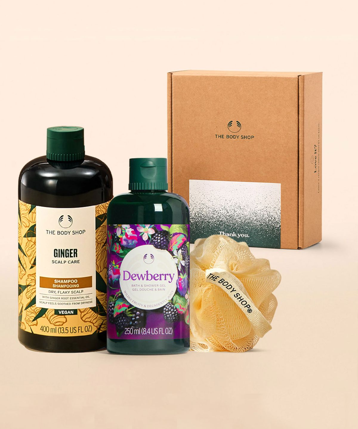 더바디샵(THE BODY SHOP) 듀베리 샤워 젤&진저 샴푸 선물 세트 (888243)