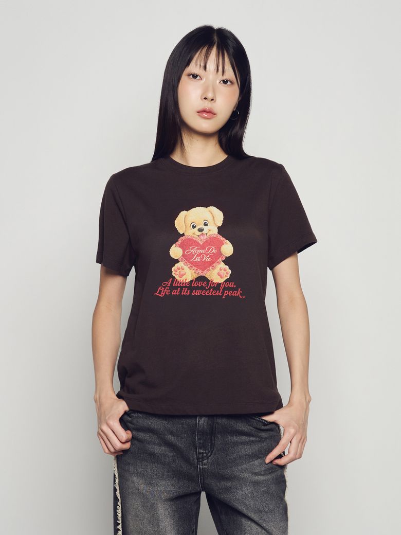 WOMAN HAPPY PUPPY SHORT SLEEVE T-SHIRT