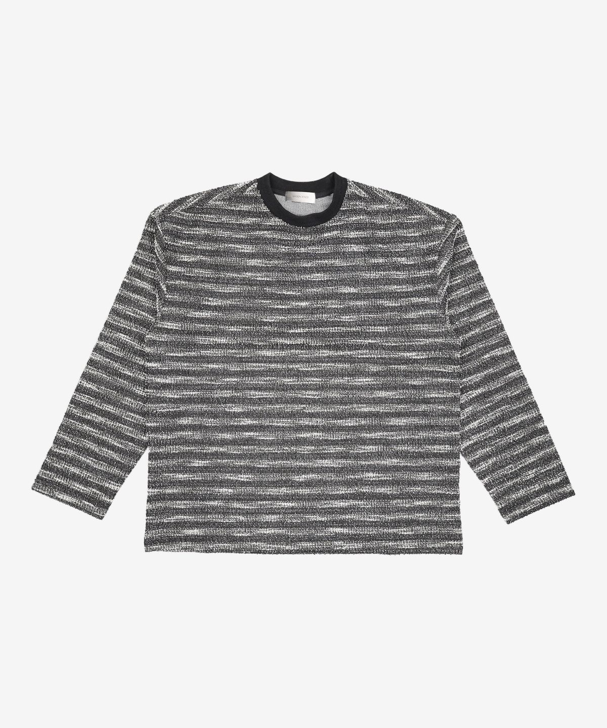 메종미네드(MAISON MINED) MIXED BOUCLE KNIT LONG SLEEVE BLACK M