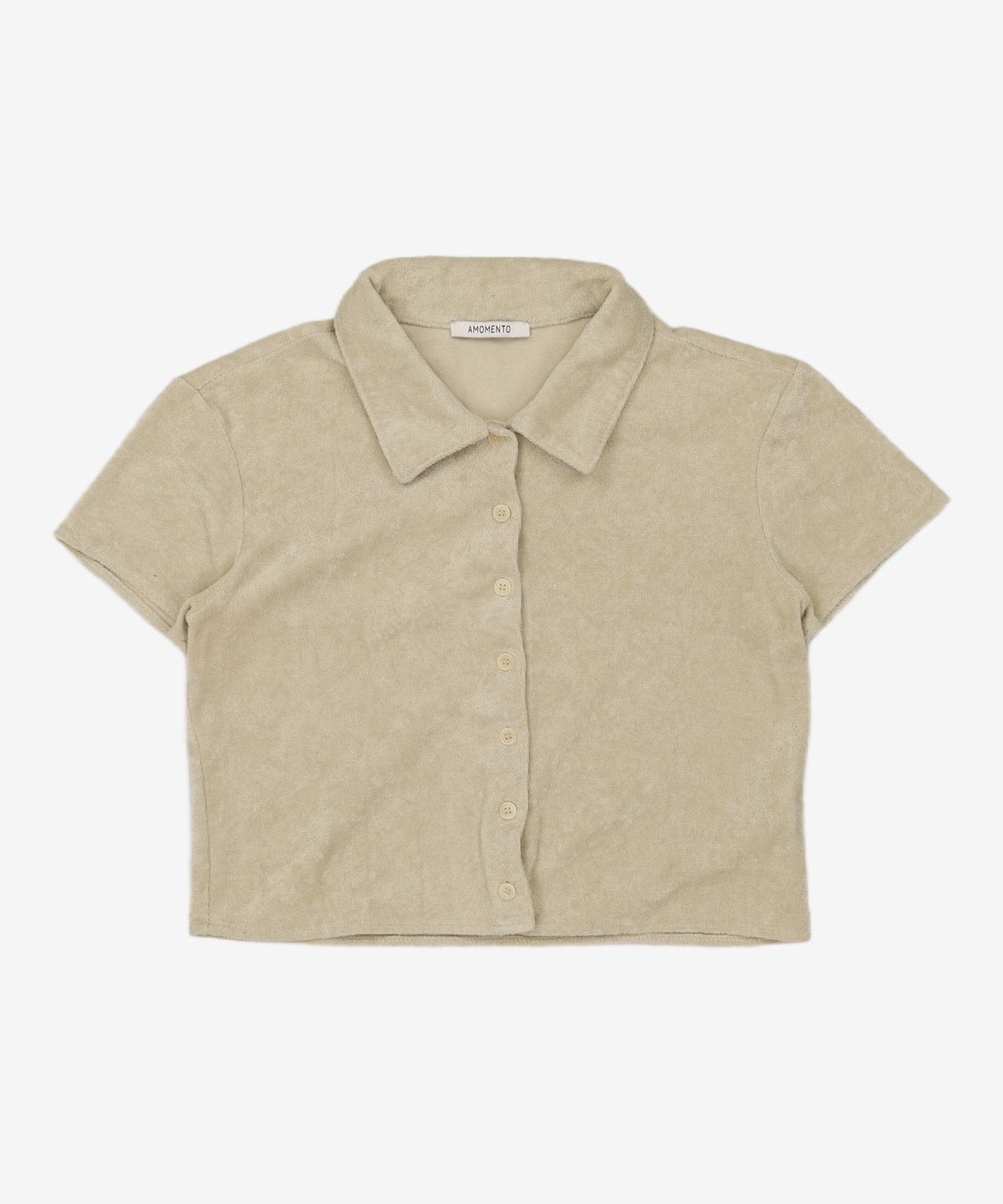 아모멘토(AMOMENTO) TERRY CROP TOP (2COLORS) 0