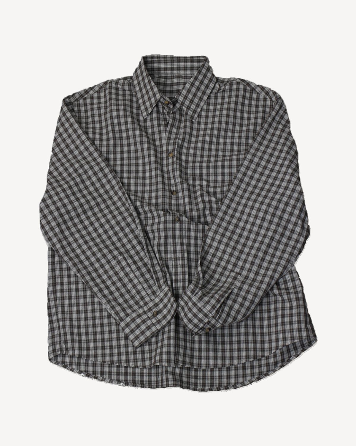 덤(THUMB) Fade Grunge Check (Beige)