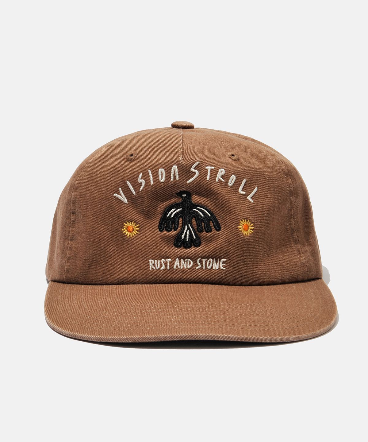 러스트앤스톤(RUSTANDSTONE) Rustandstone X visionstroll Bird Logo Cap Brown