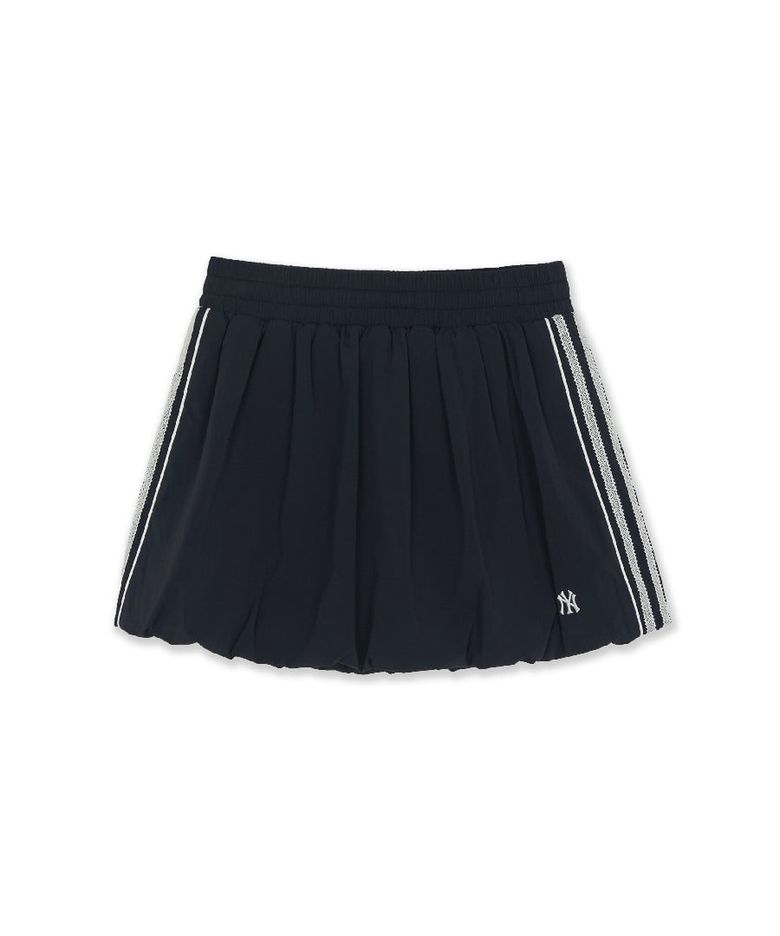 여성 스포티브 레이스 테이프 벌룬 미니 스커트 NY (Black)