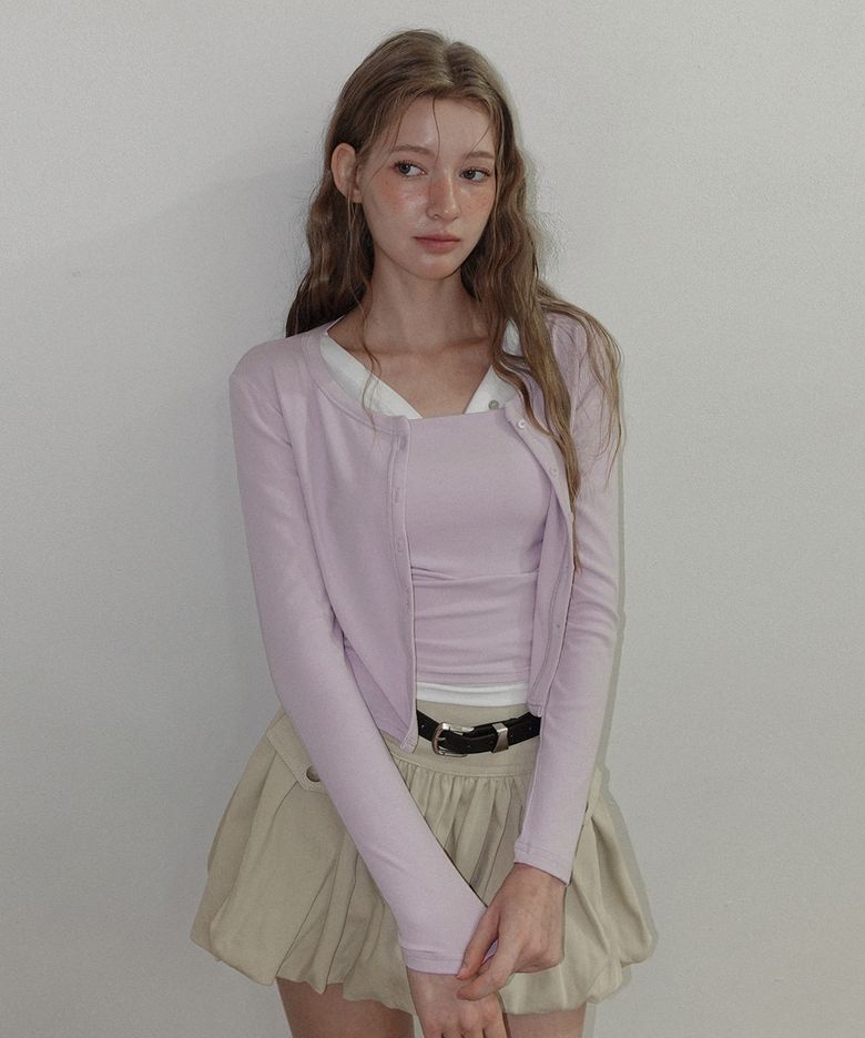 모엘 소프트 캡나시 가디건 세트