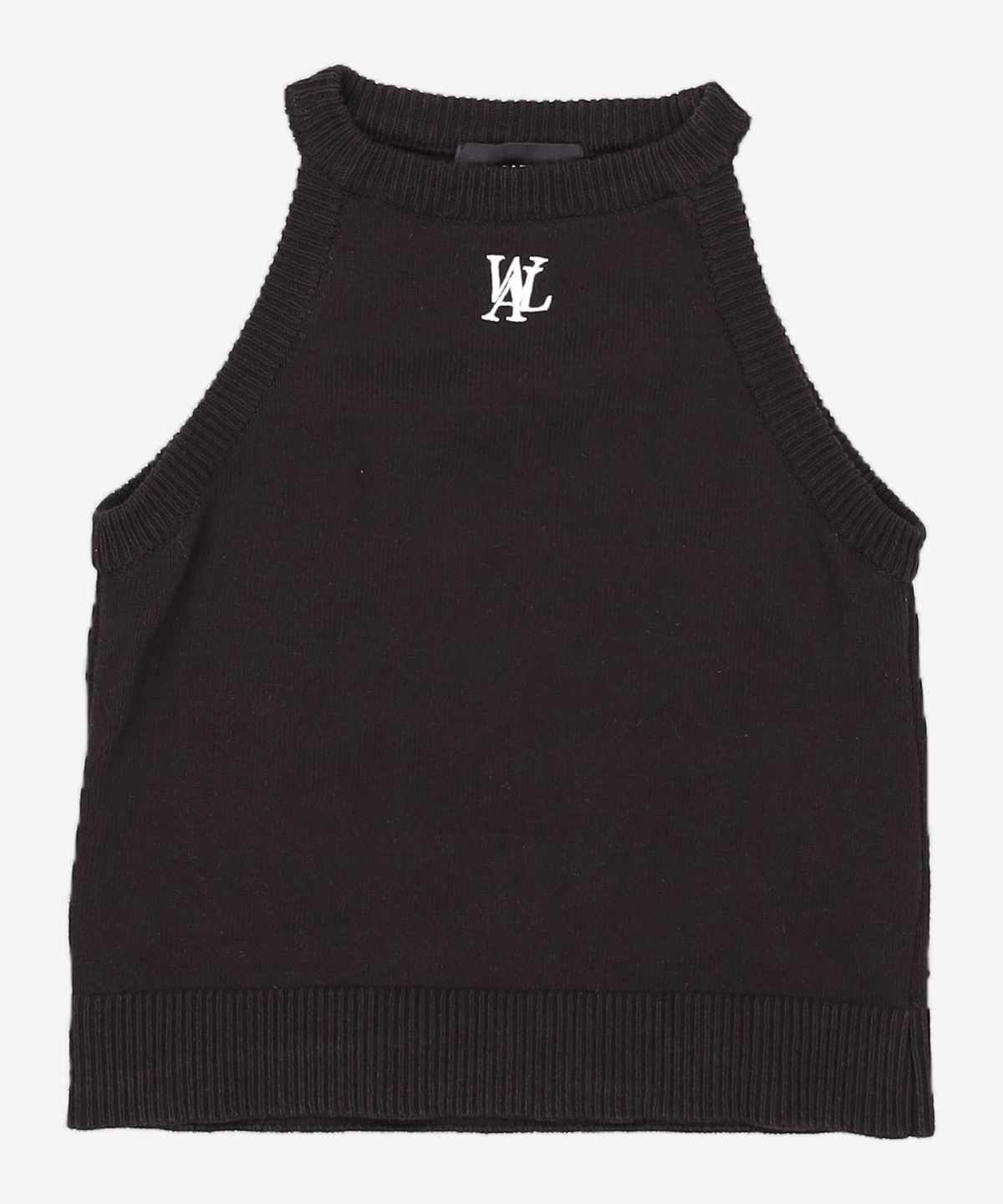 우알롱(WOOALONG) Signature halter knit - BLACK M