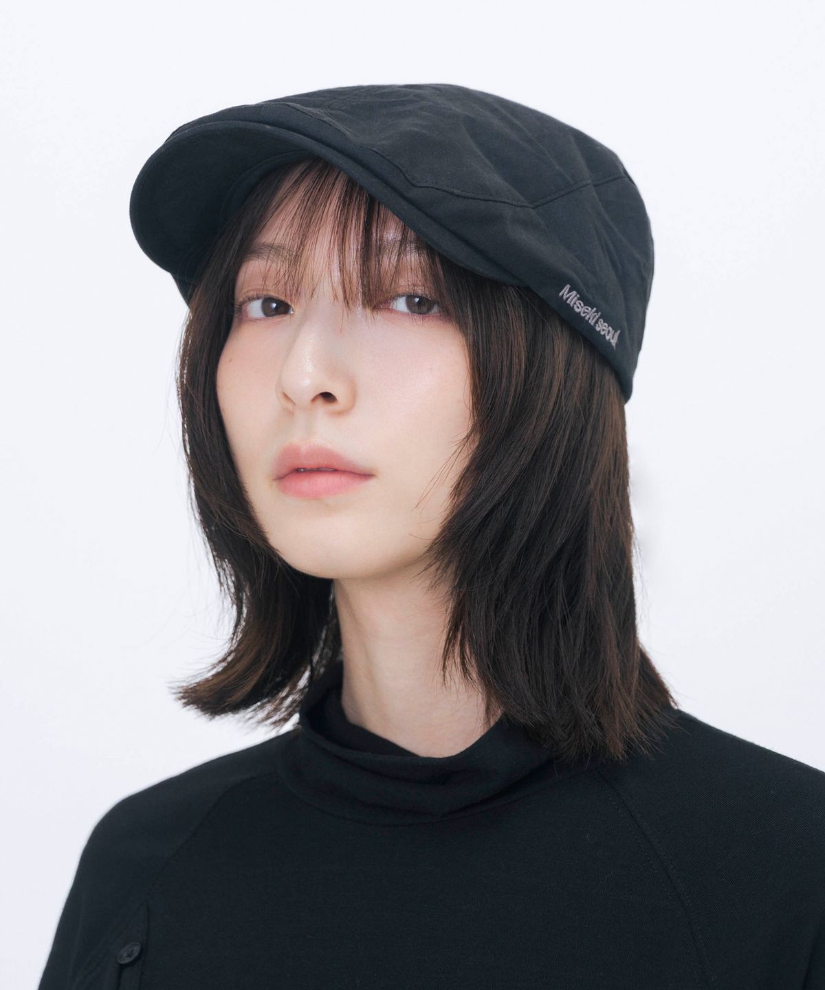 미세키서울(MISEKI SEOUL) Logo panel hunting cap BLACK
