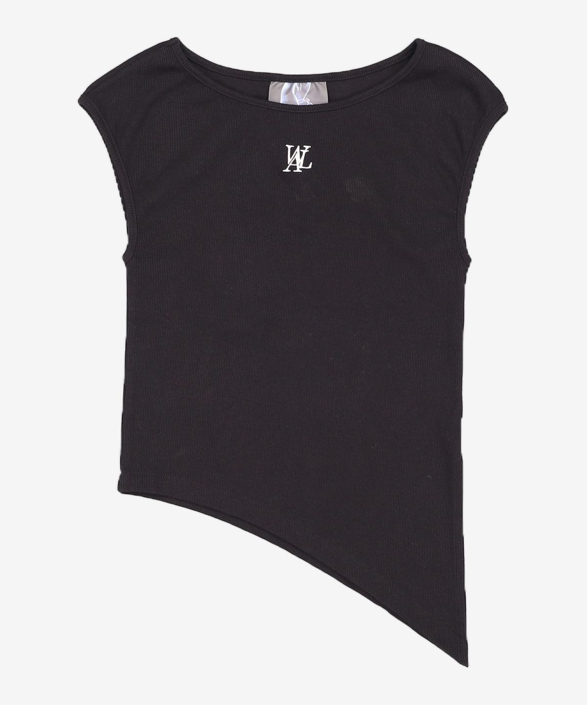 우알롱(WOOALONG) Signature logo boat neck sleeveless - BLACK S