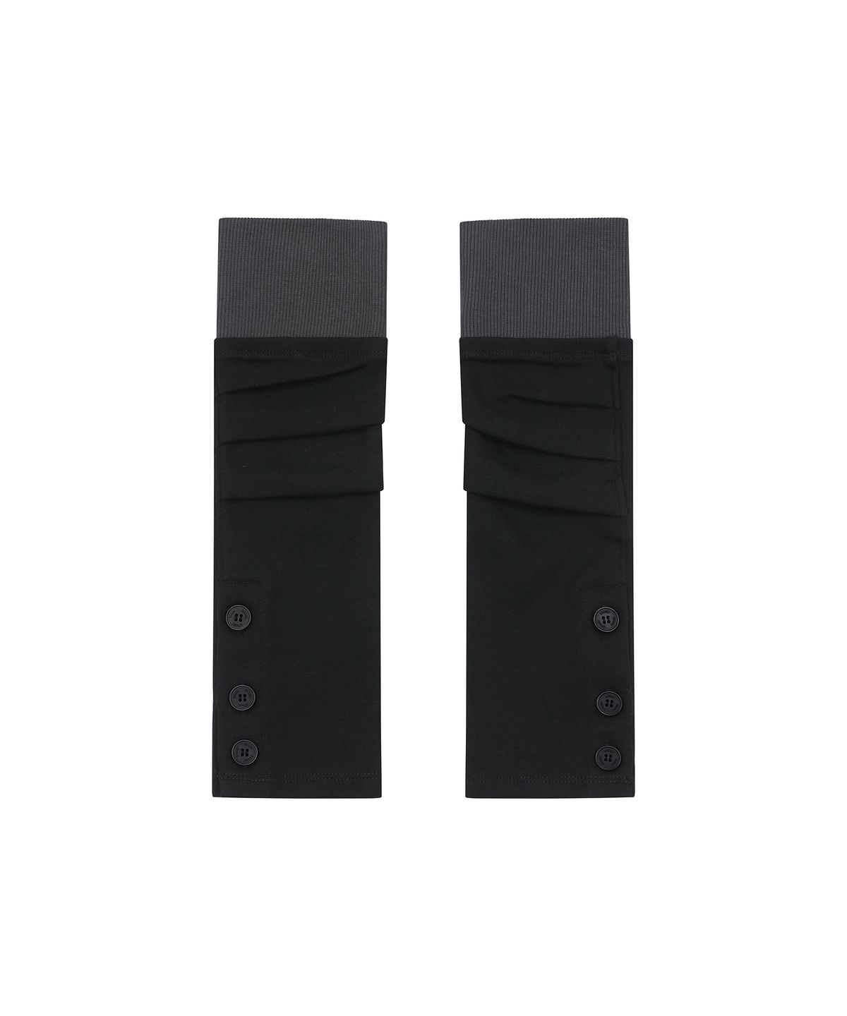 미세키서울(MISEKI SEOUL) Pleats button arm warmer BLACK