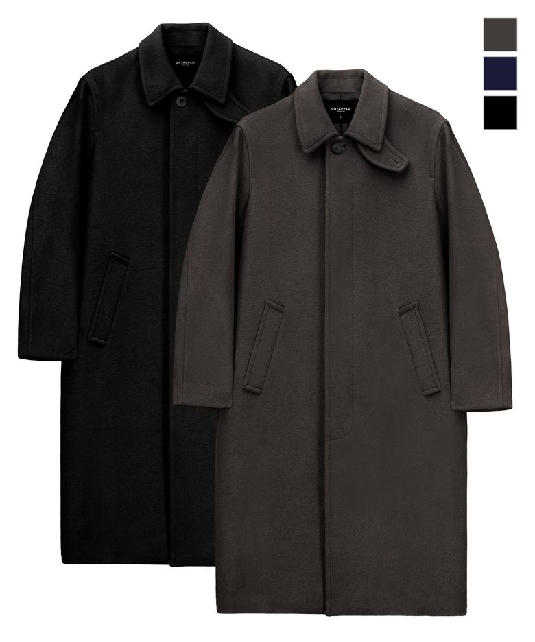 울(WOOL) 블렌드 오버사이즈 발마칸 코트 2Color