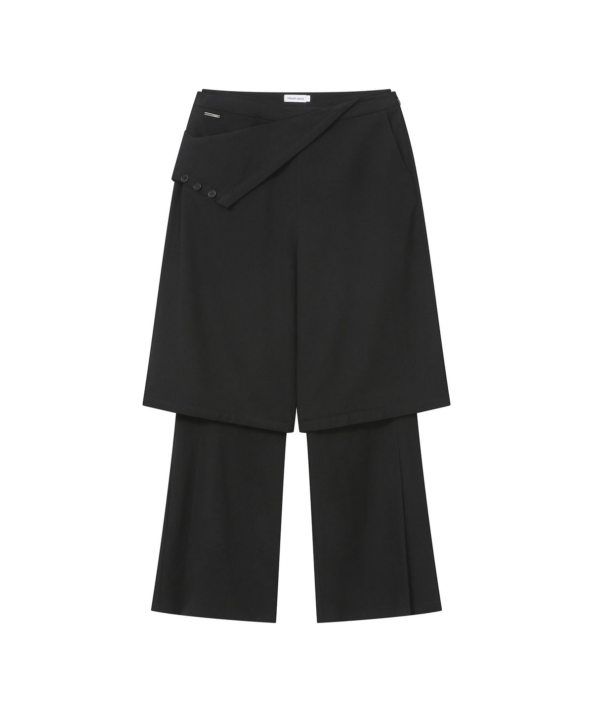 미세키서울(MISEKI SEOUL) Flip bermuda layered pants SET BLACK