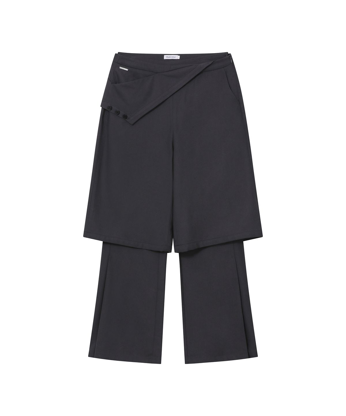 미세키서울(MISEKI SEOUL) Flip bermuda layered pants SET CHARCOAL