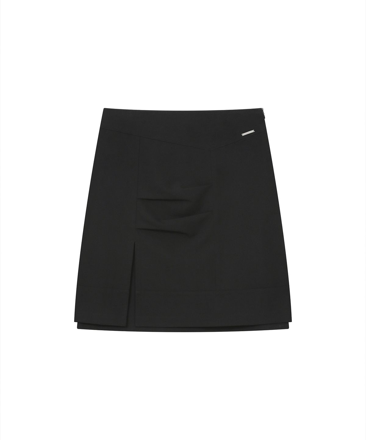 미세키서울(MISEKI SEOUL) Layered panel pleats midi skirt BLACK