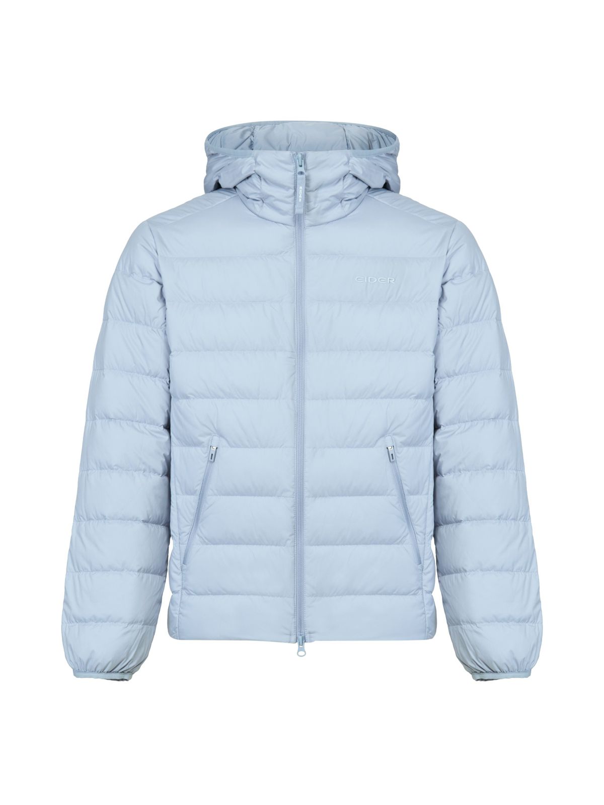 아이더(EIDER) POP UNI 경량 후드 퀼팅 다운 자켓_Light Blue