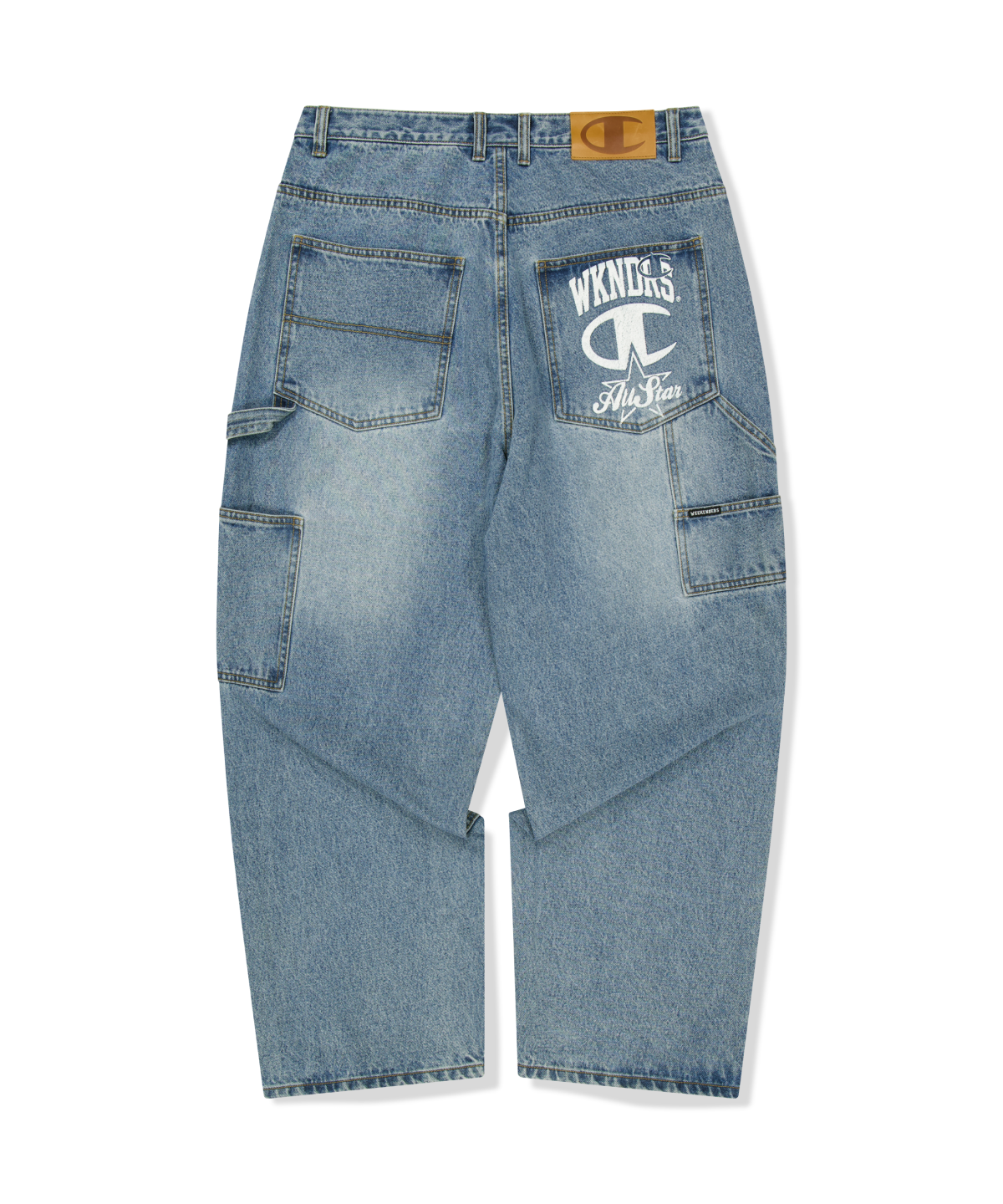 위캔더스(WKNDRS) WKNDRS x CHAMPION CARPENTER DENIM PANTS (DENIM)