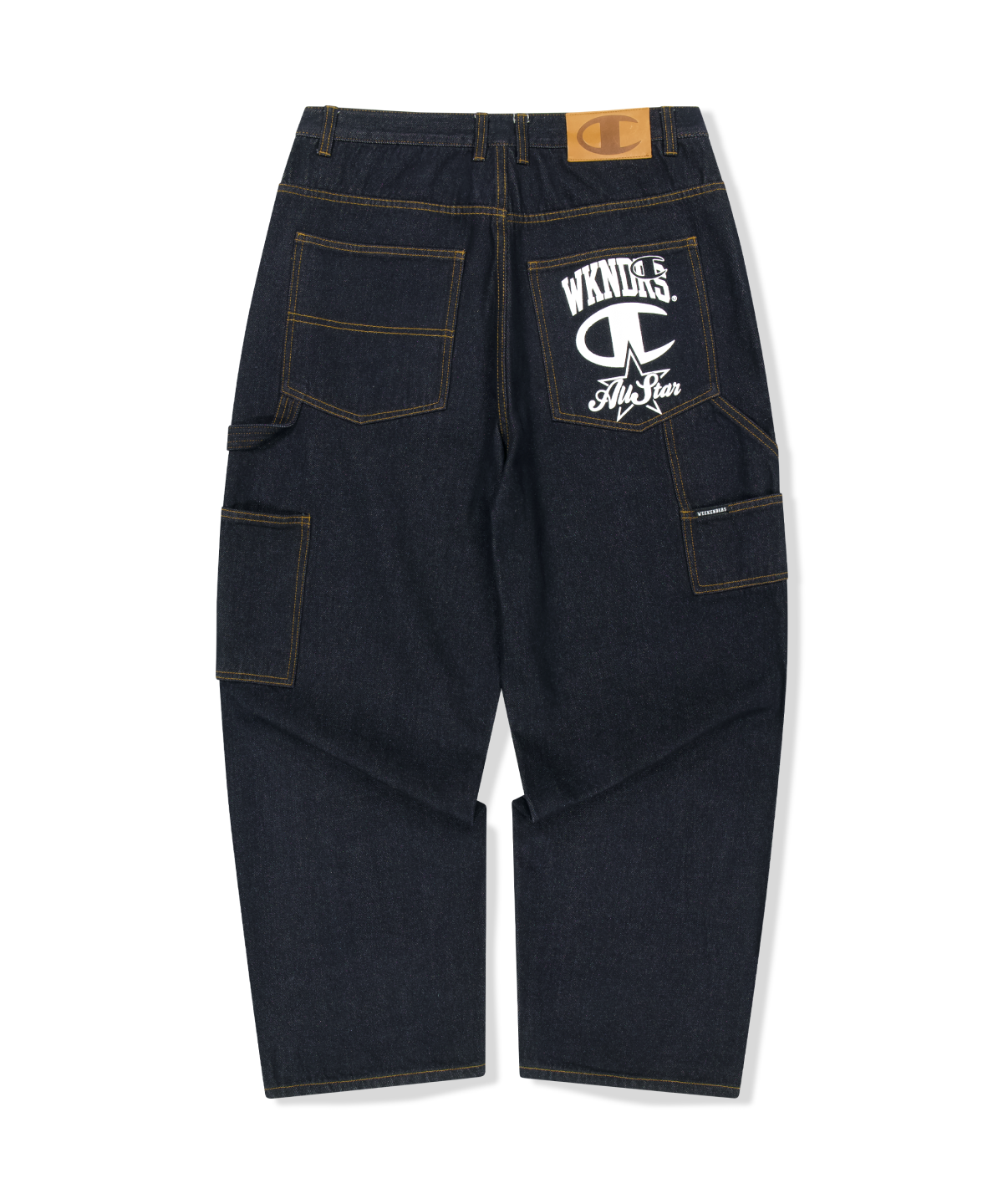 위캔더스(WKNDRS) WKNDRS x CHAMPION CARPENTER DENIM PANTS (D.BLUE)