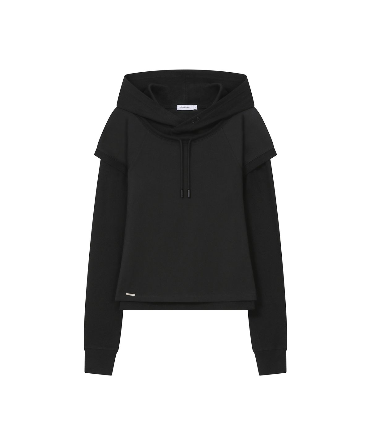 미세키서울(MISEKI SEOUL) Raglan layered hoodie SET BLACK