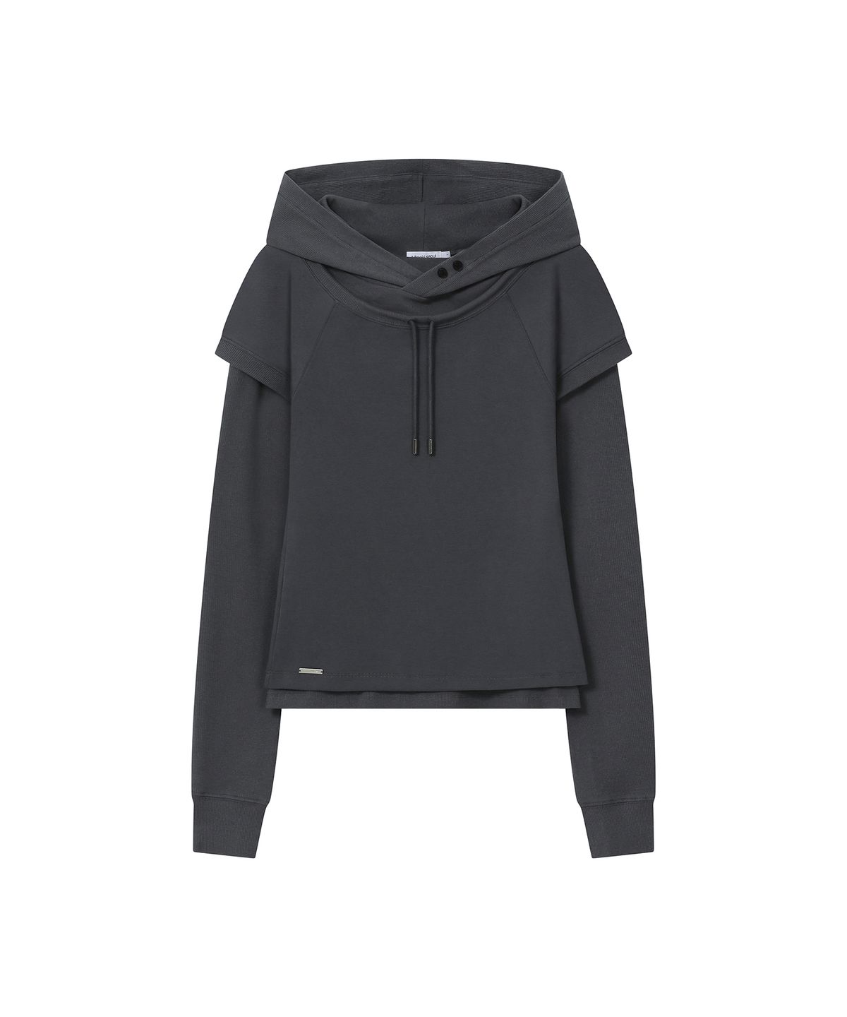 미세키서울(MISEKI SEOUL) Raglan layered hoodie SET CHARCOAL