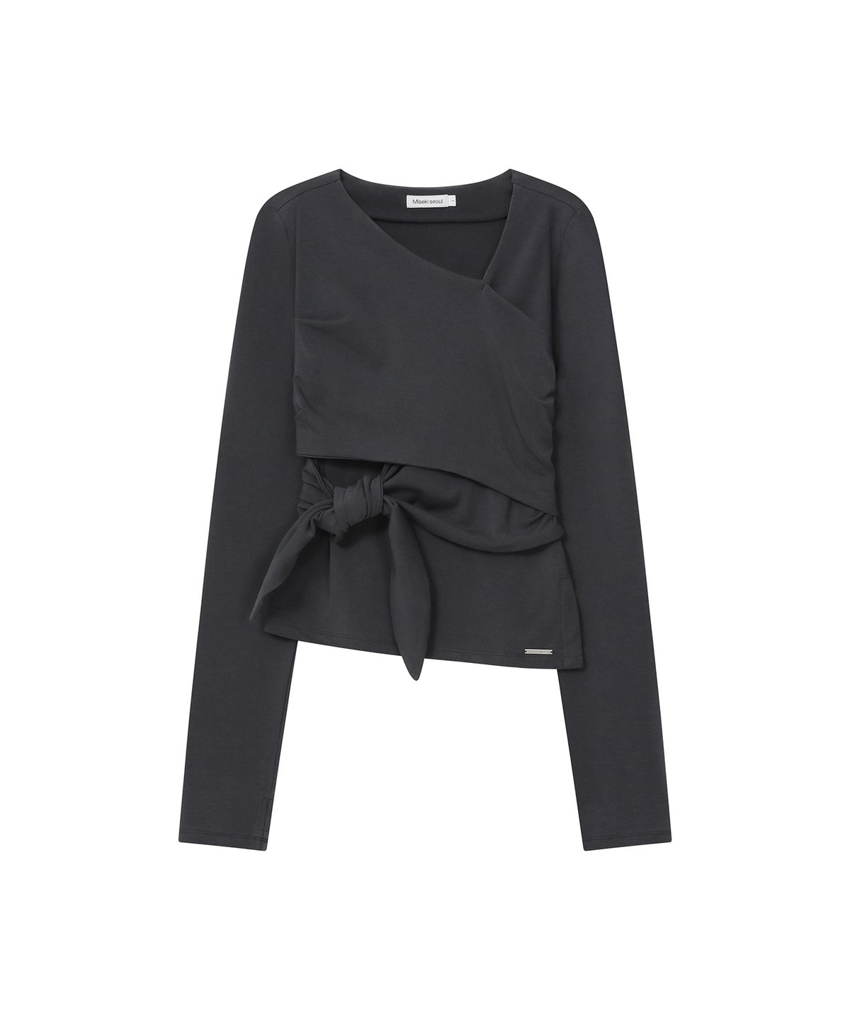 미세키서울(MISEKI SEOUL) Tie-up layered long sleeve CHARCOAL