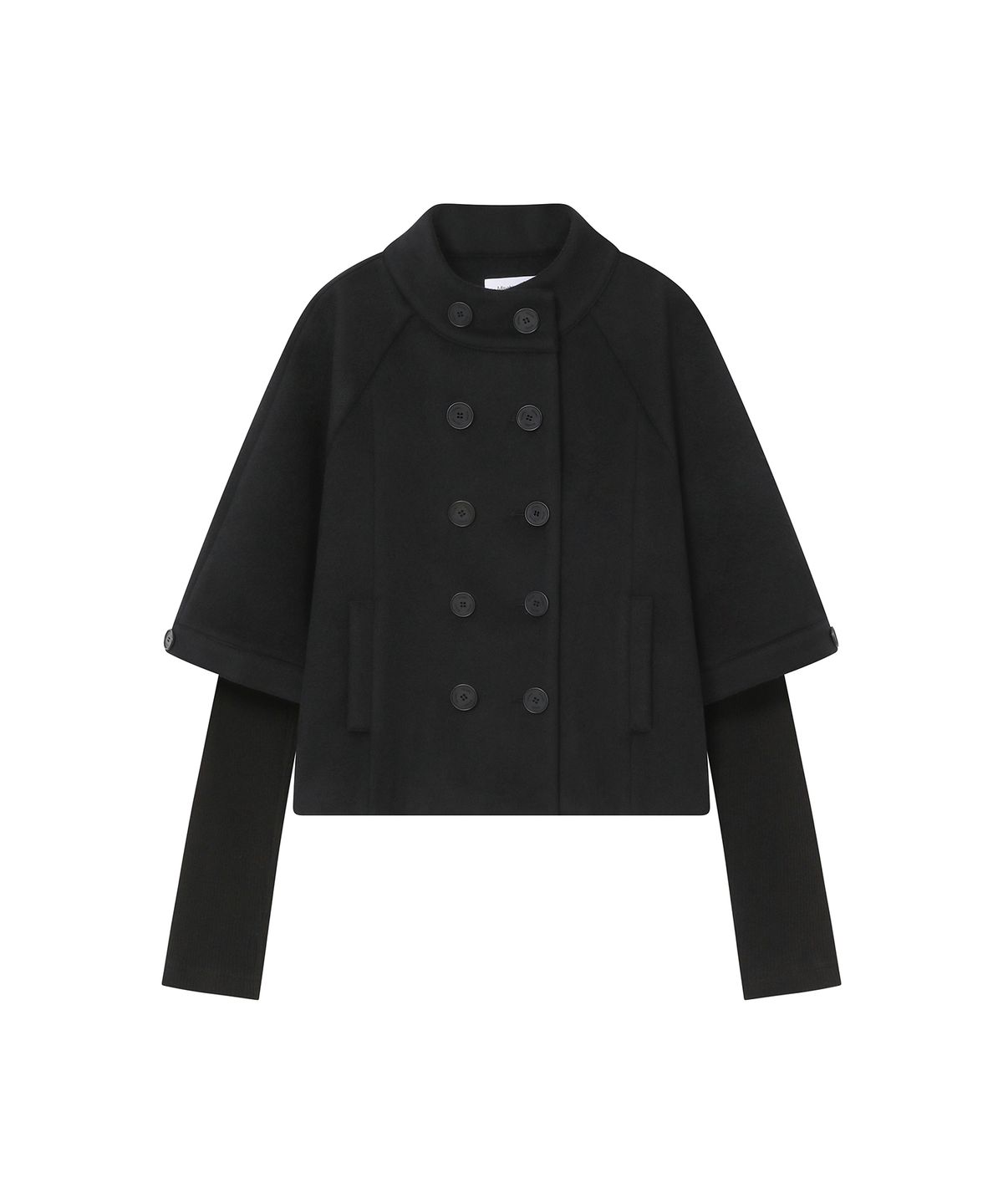 미세키서울(MISEKI SEOUL) Double button layered short coat BLACK