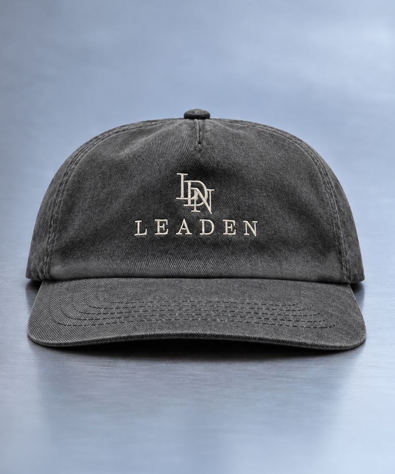 LDN 빈티지 워시드 빅사이즈 로우핏 볼캡[차콜]