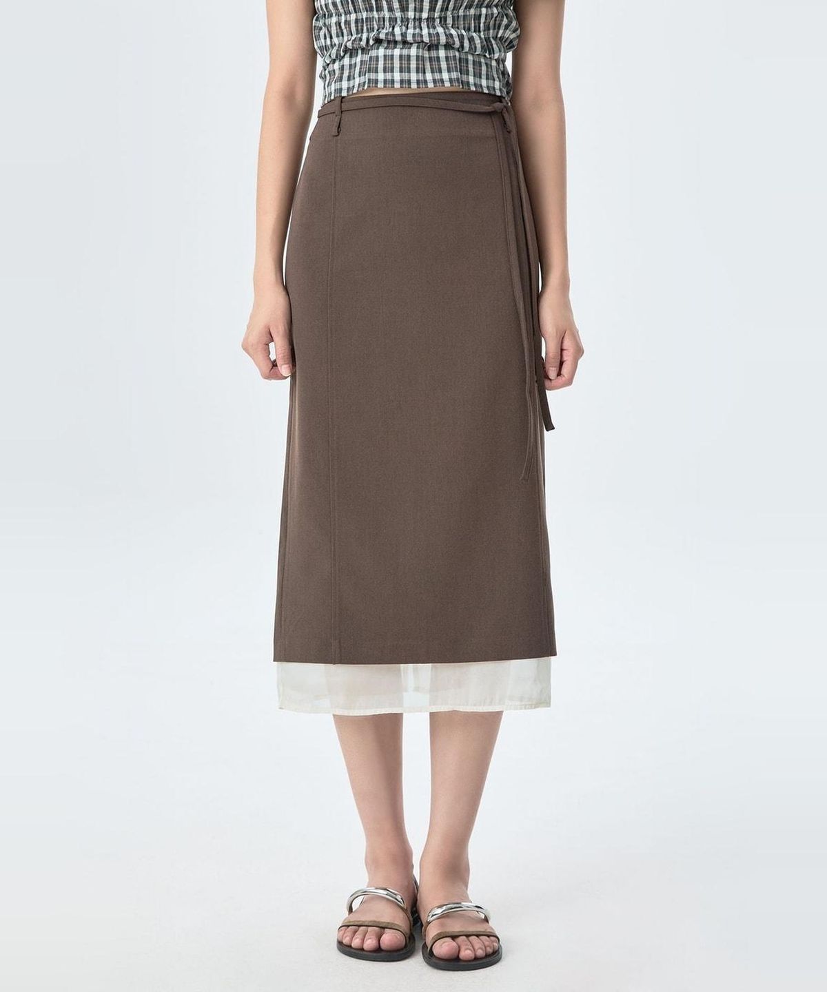 미쏘(MIXXO) 시스루 롱 스커트_MIWWHG921B