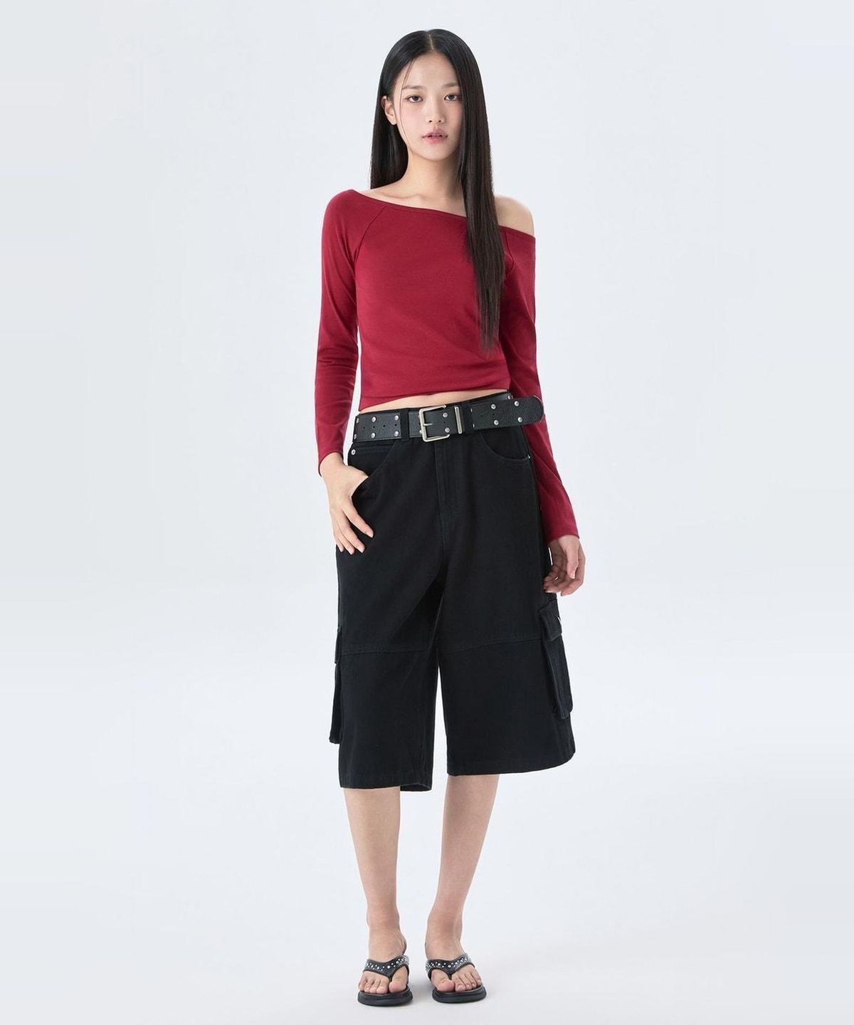 미쏘(MIXXO) 오프숄더 긴팔 티셔츠_MIWLWG926A