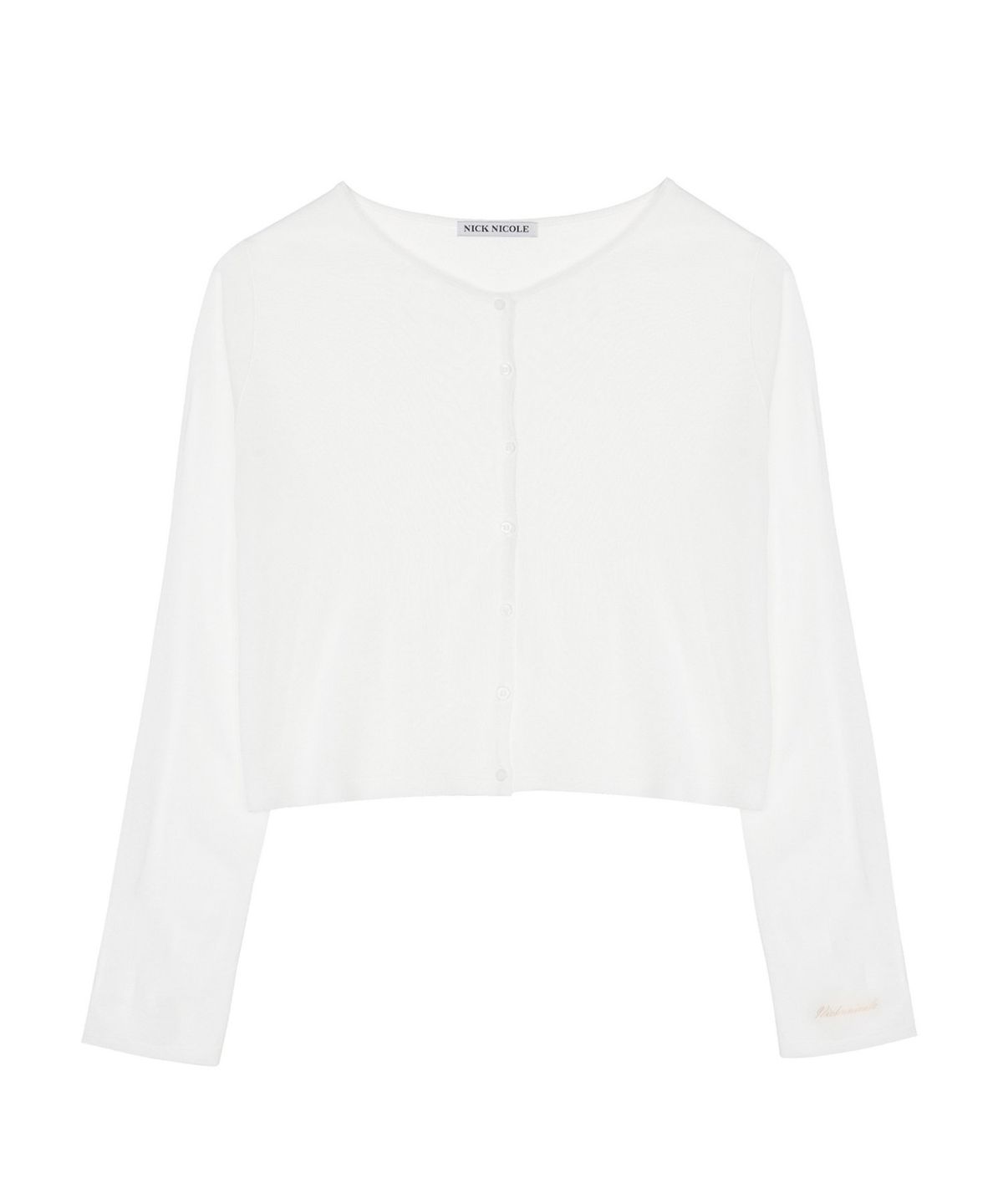 닉앤니콜(NICK&NICOLE) SHEER CROP KNIT CARDIGAN_IVORY
