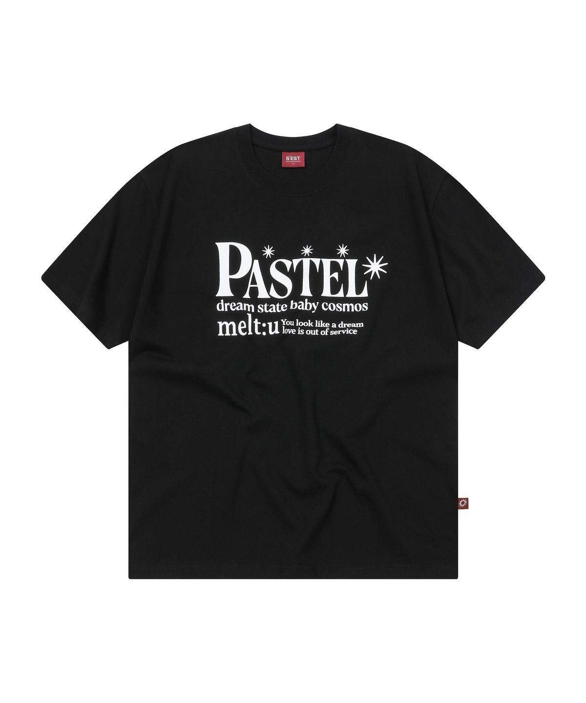 에스이에스티(S'EST) Pastel T-shirts Black