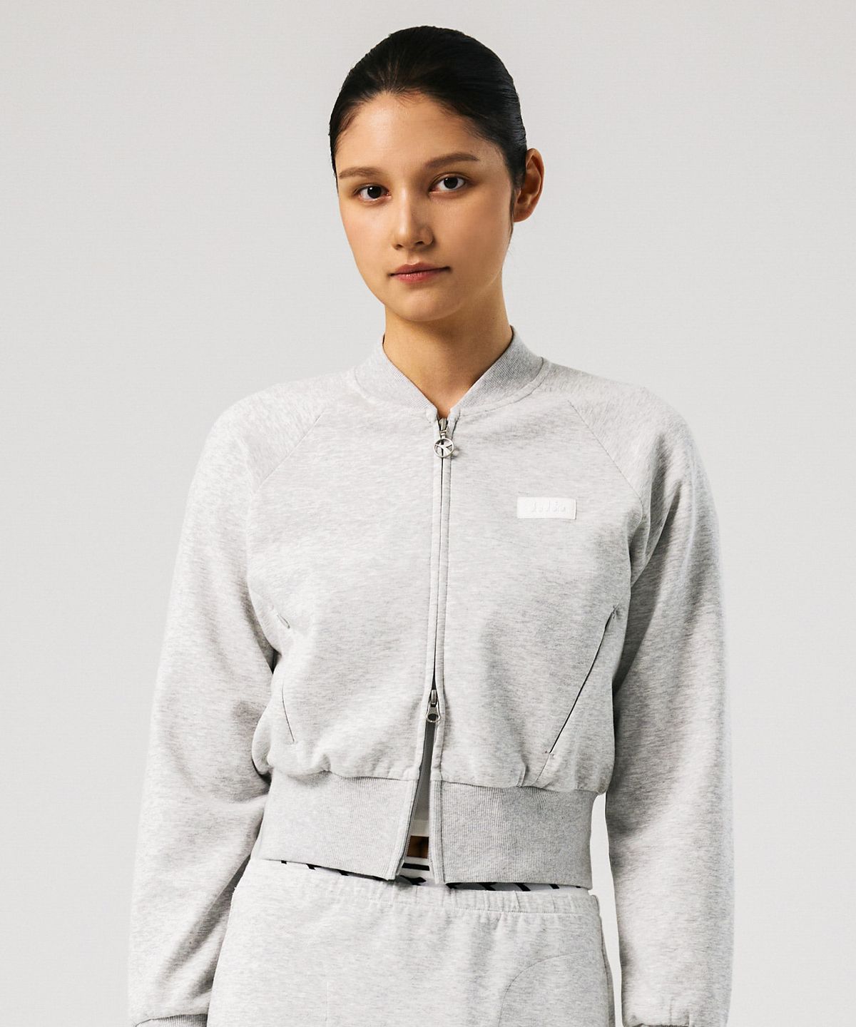 디아도라(diadora) 밸런스 스웻 집업 자켓 MELANGE GREY
