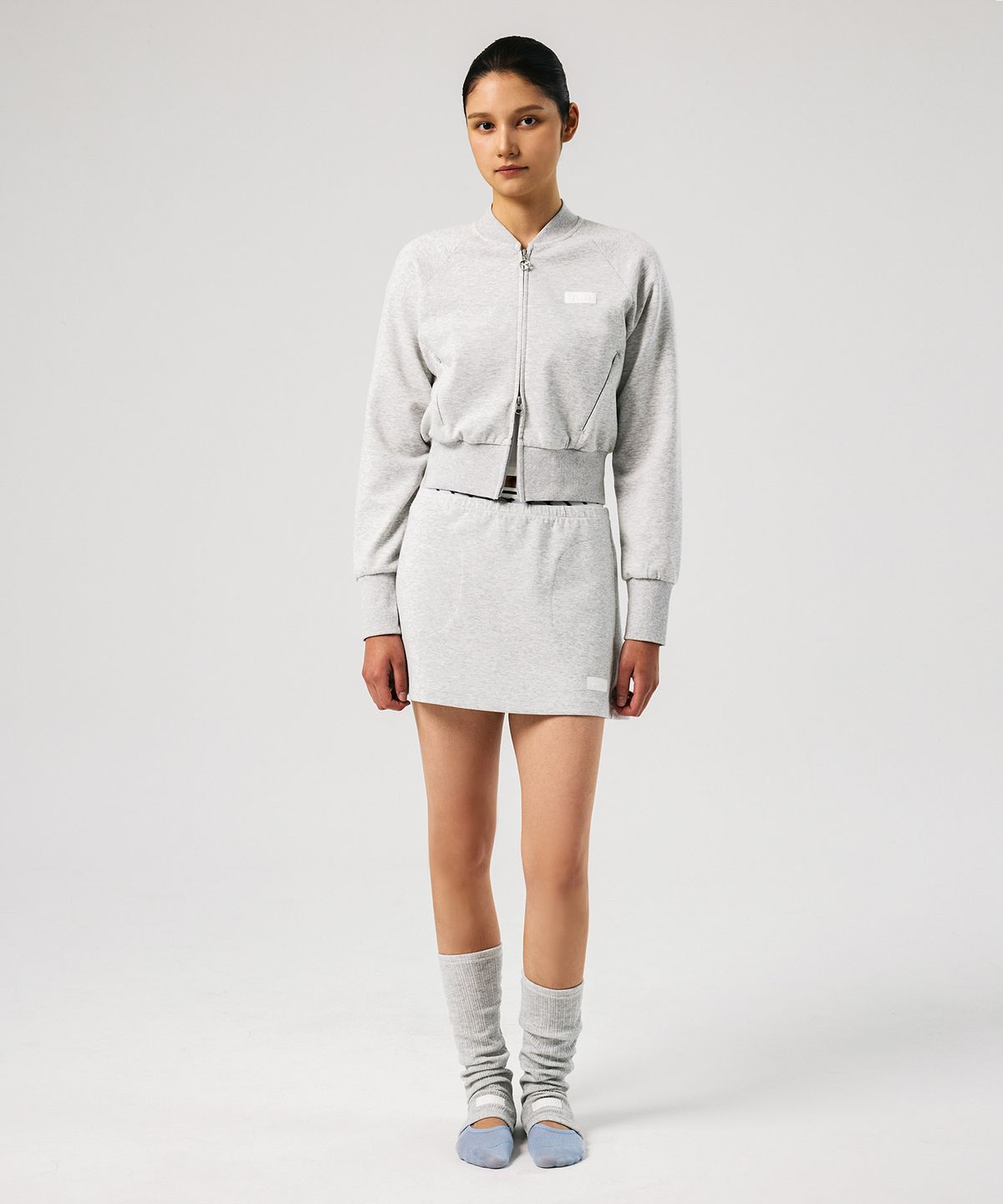 디아도라(diadora) 밸런스 스웻 스커트 MELANGE GREY
