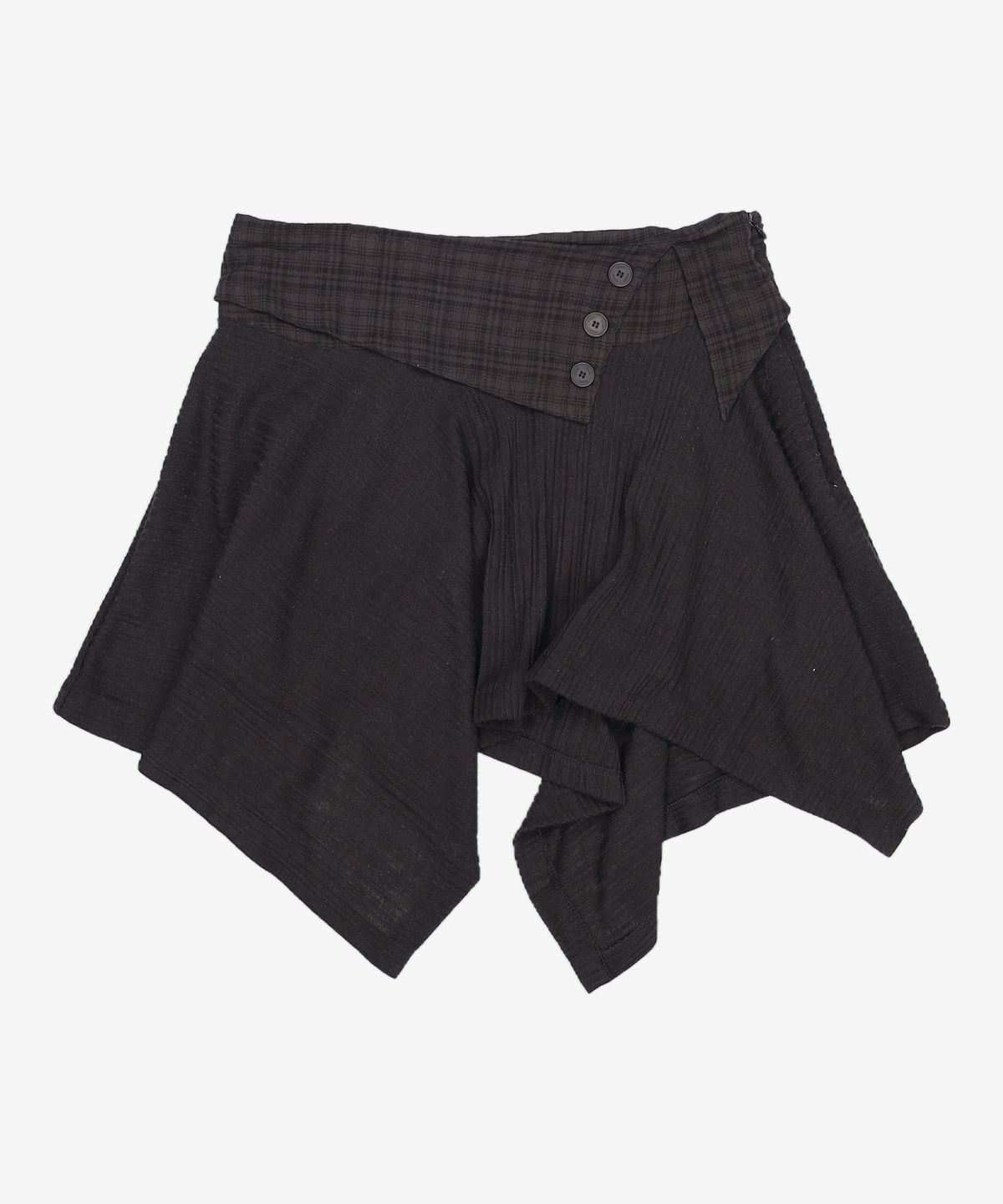 미세키서울(MISEKI SEOUL) Unbalanced flow mini skirt BLACK 2