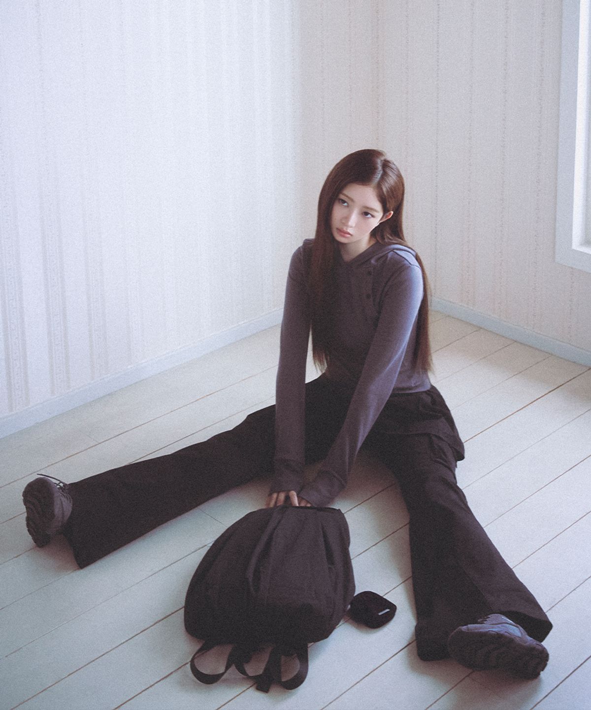 미세키서울(MISEKI SEOUL) Draped backpack and wallet BLACK