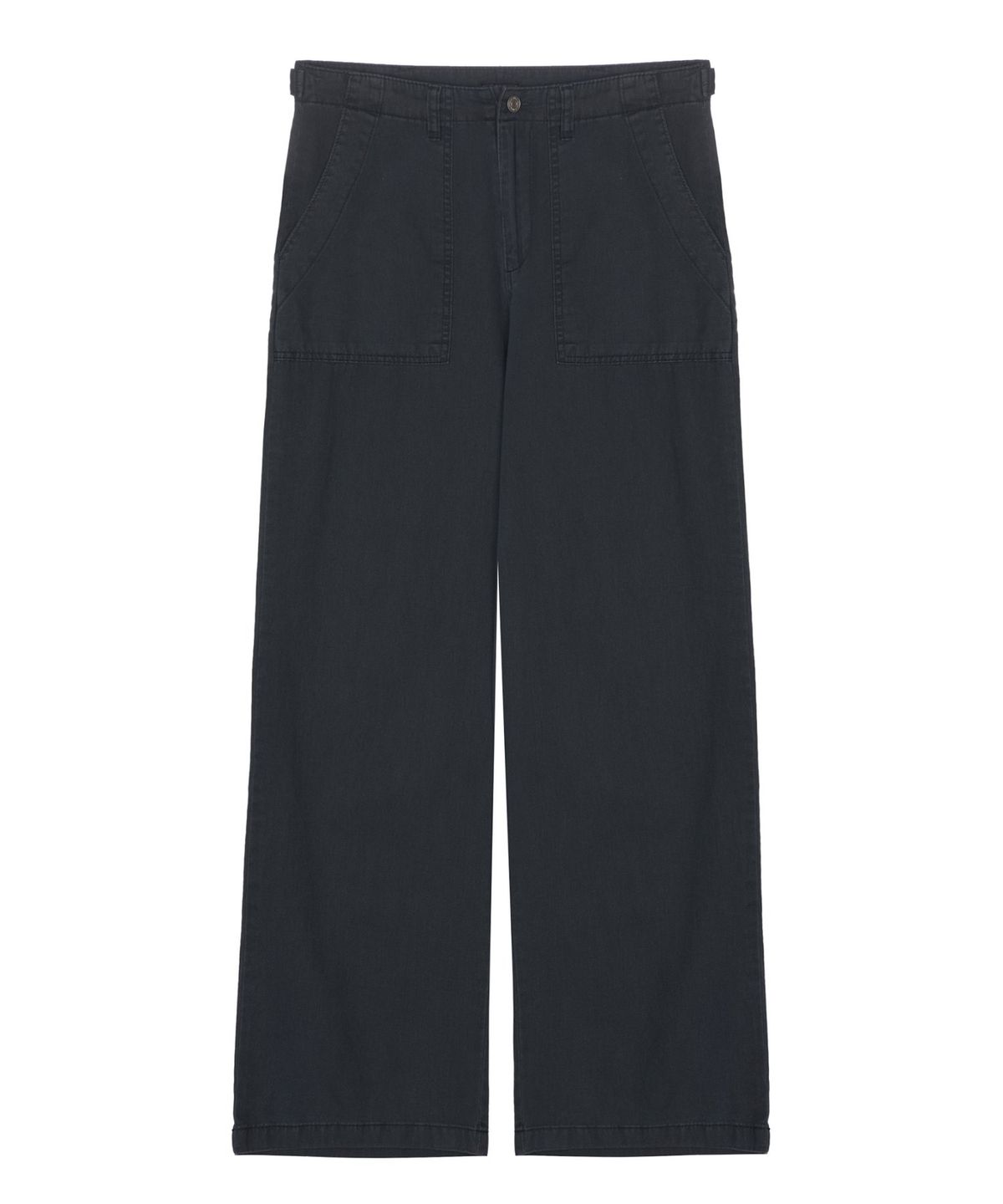 닉앤니콜(NICK&NICOLE) PATCH POCKET WIDE PANTS_CHARGOAL