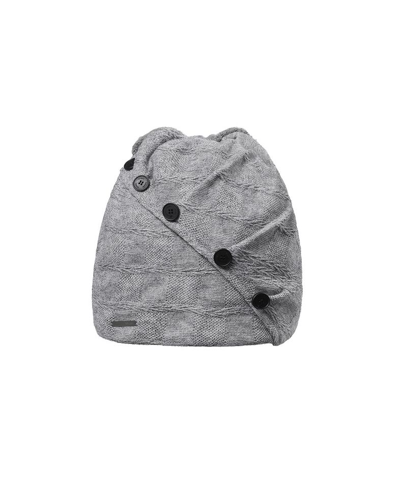 [레이 PICK] Drawstring cowl button beanie GREY