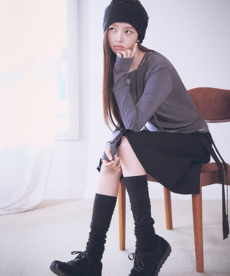 Sazanami knee socks BLACK