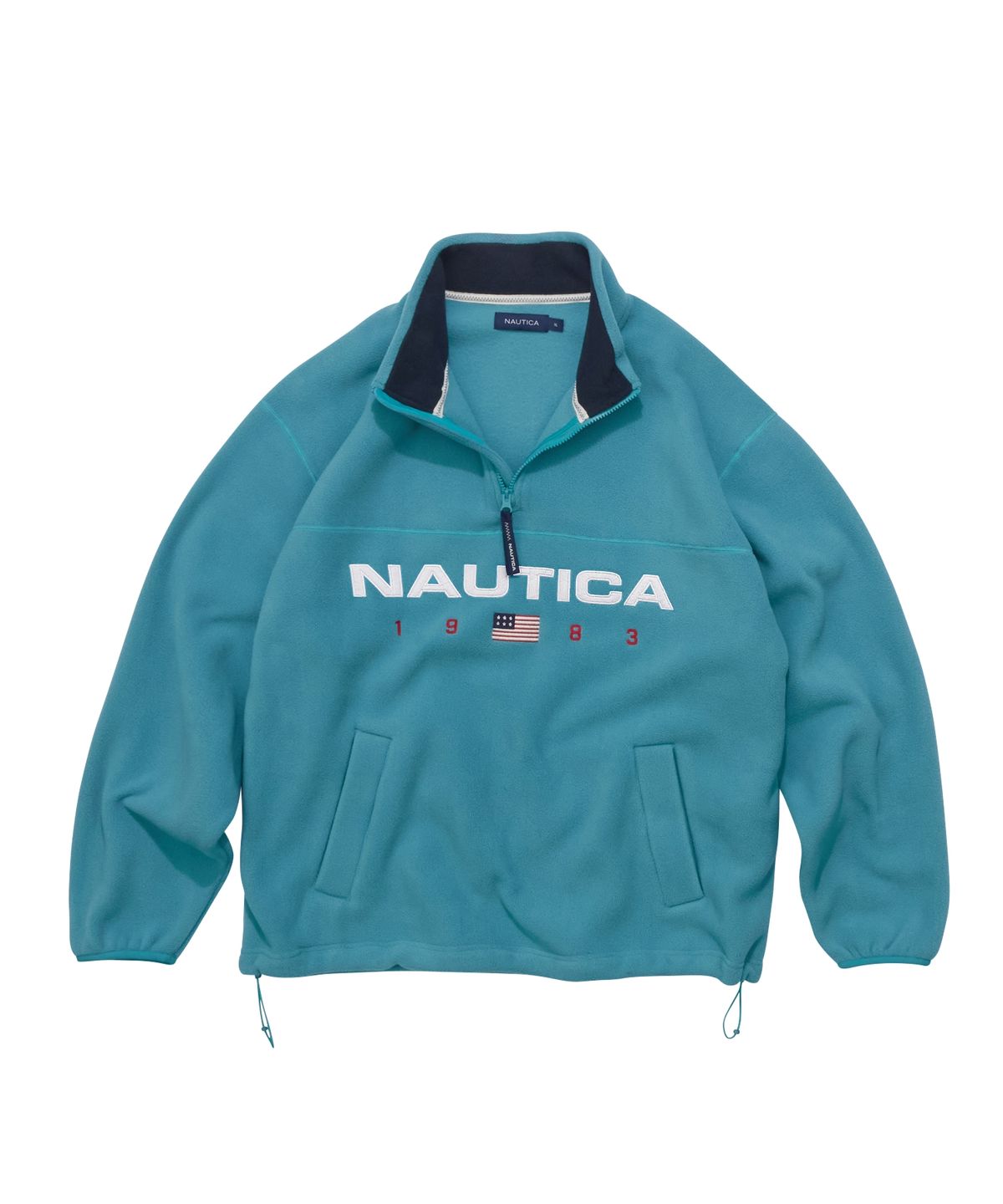 노티카(NAUTICA) 83플래그 폴라 스펠아웃 하프 집업(빈티지그린) NFL2346GRZ