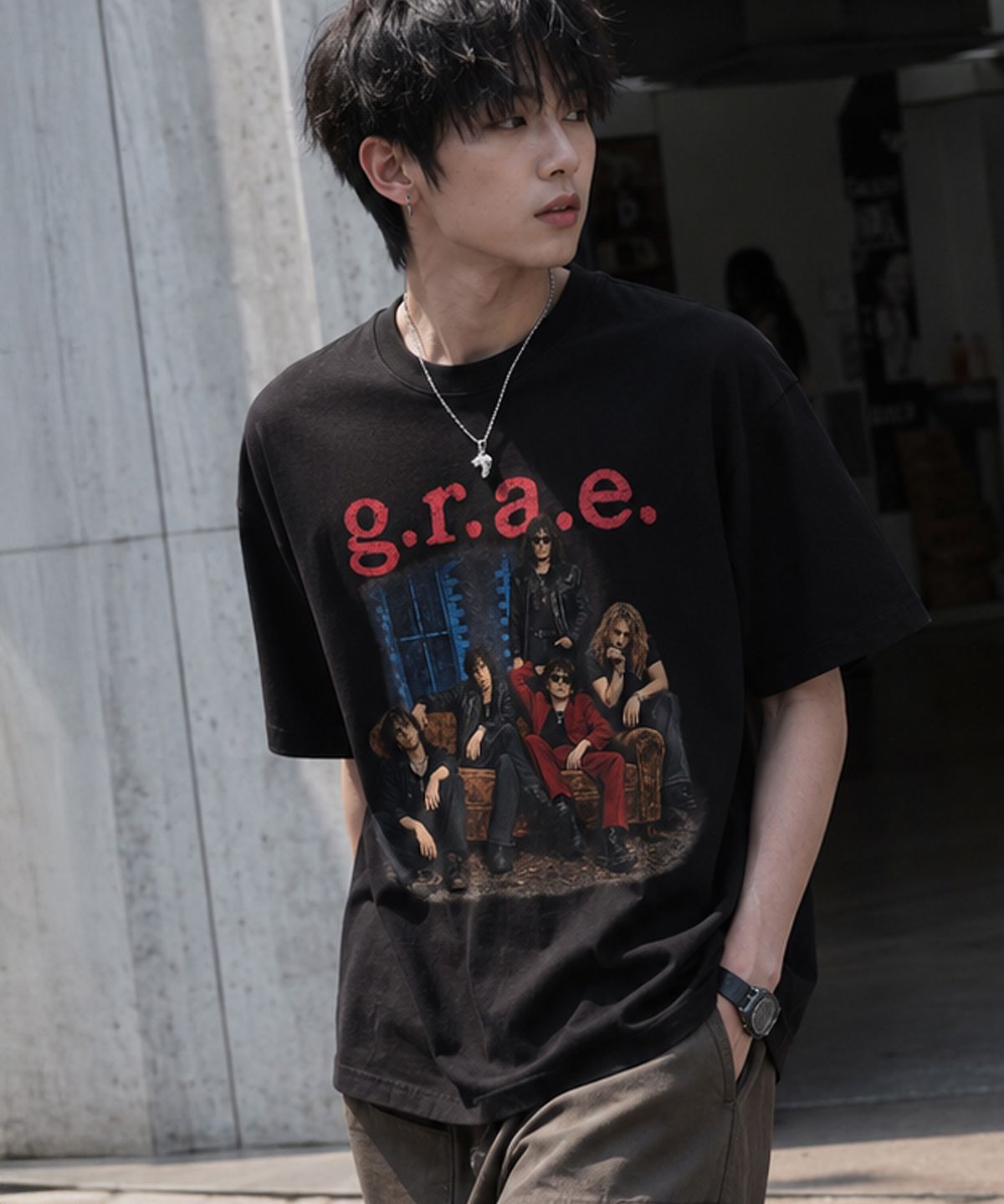 그레이버 오디너리(GRAVER ORDINARY) [ODNR UNISEX]5 Guys 반팔 티셔츠_5color