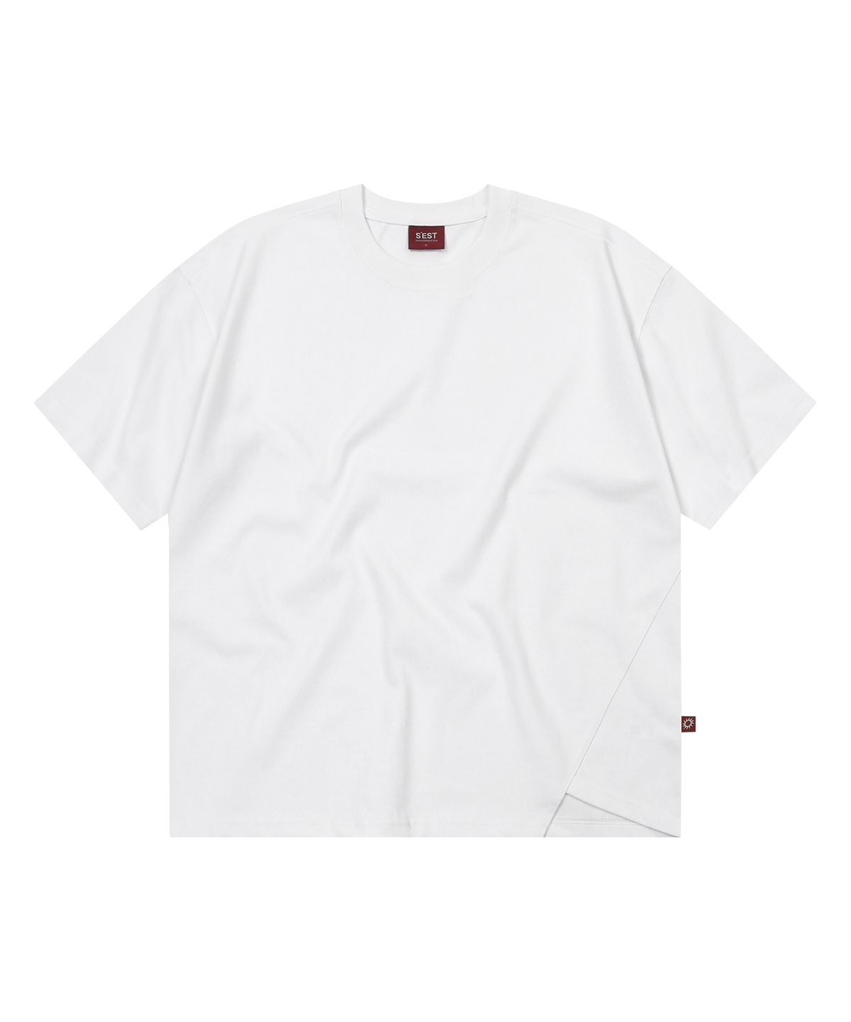 에스이에스티(S'EST) Side Slit Bio Crop T-shirts White