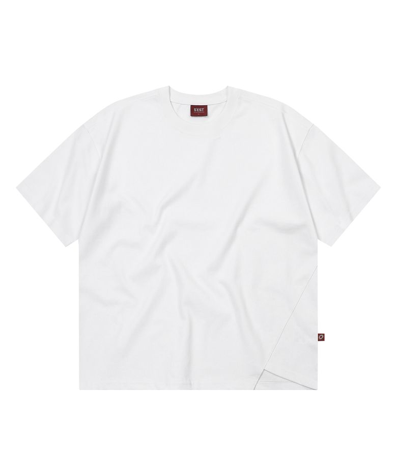 Side Slit Bio Crop T-shirts White