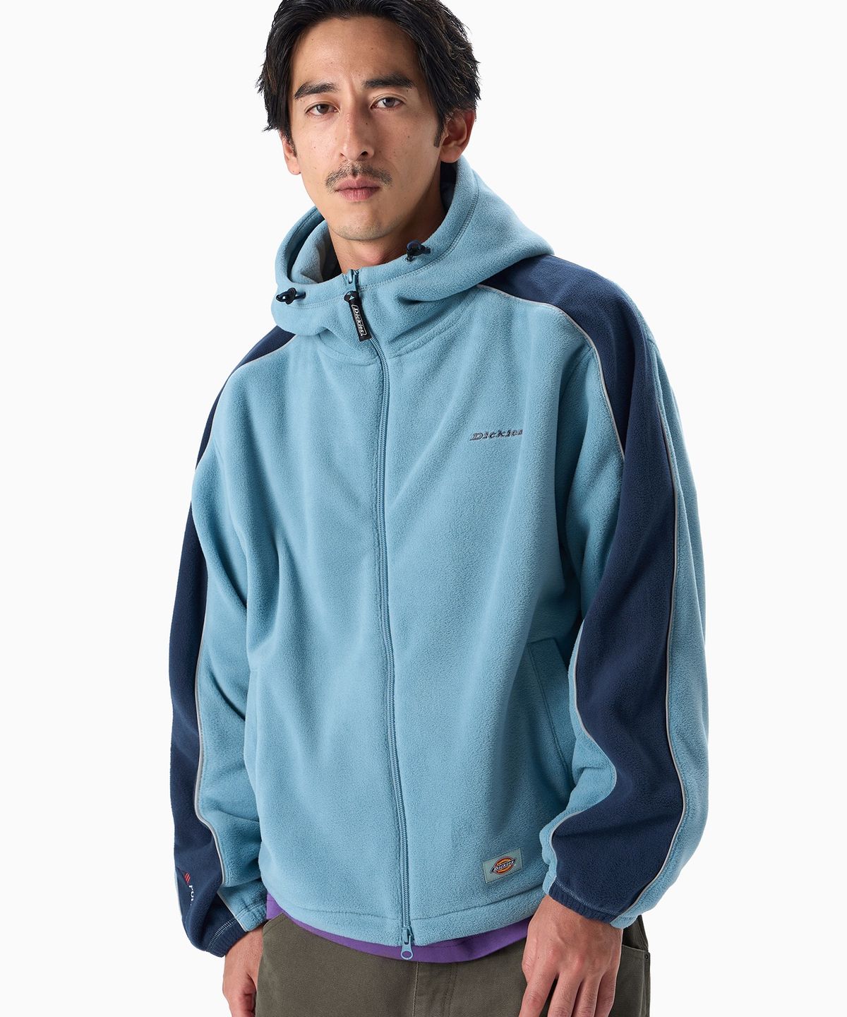 디키즈(DICKIES) 폴라텍 투톤 플리스 후드 재킷 Mint