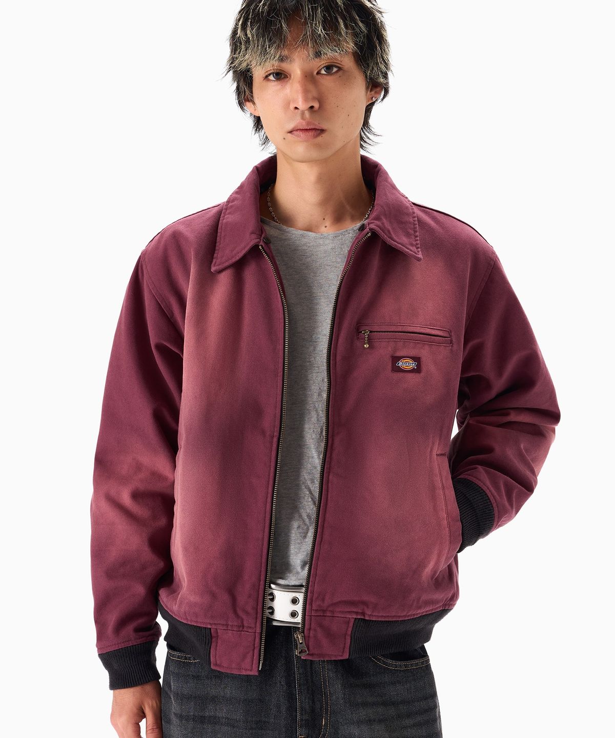 디키즈(DICKIES) 시어링 페인터 재킷 Burgundy