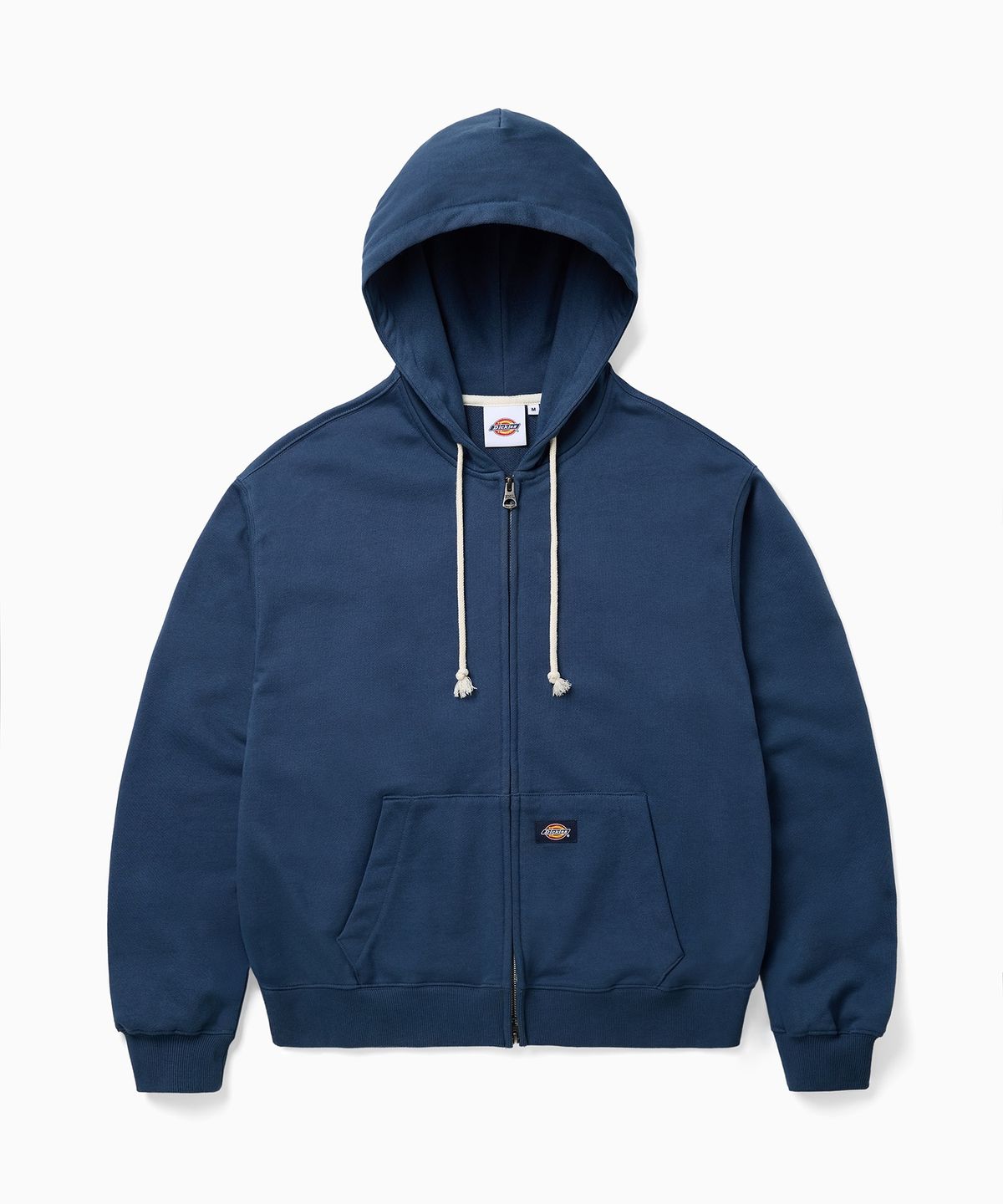 디키즈(DICKIES) 베이직 세미 크롭 집업 후디 Navy