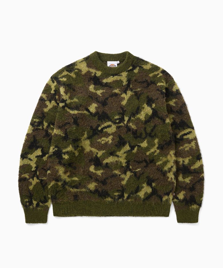 베이직 헤어리 니트 Camo