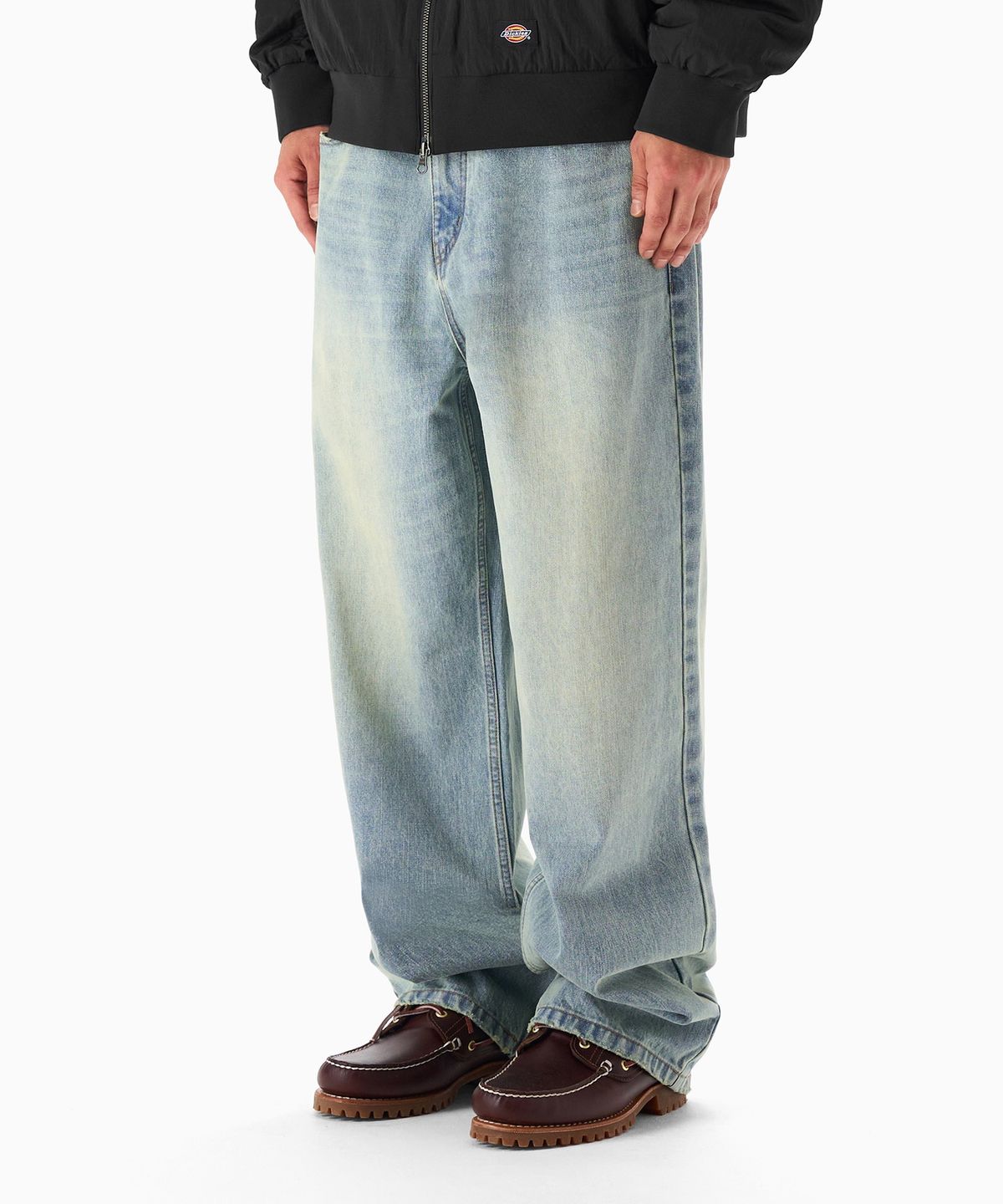 디키즈(DICKIES) 오일 워시드 데님 팬츠 Light Denim