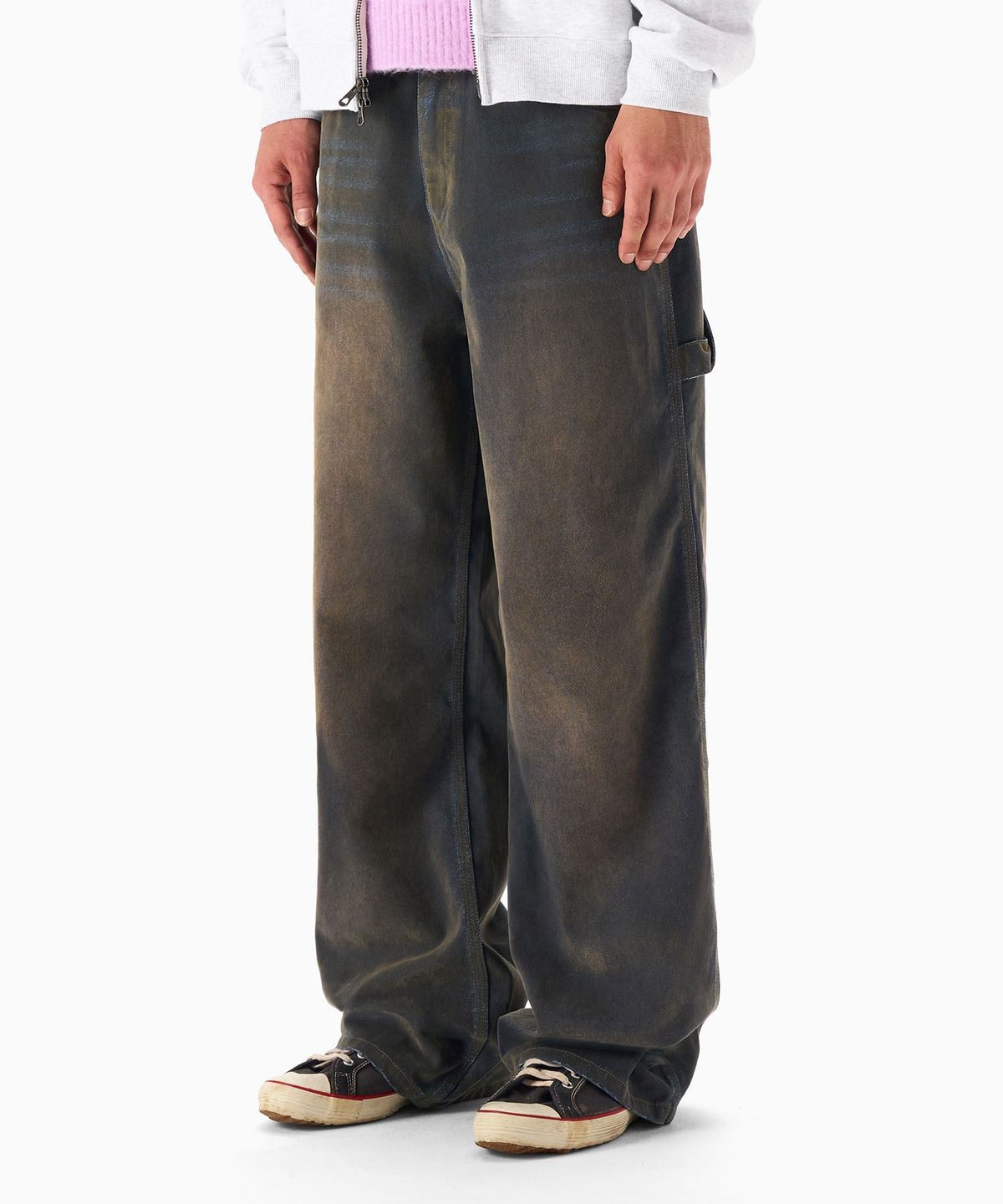 디키즈(DICKIES) 벨벳 데님 카펜터 팬츠 Olive