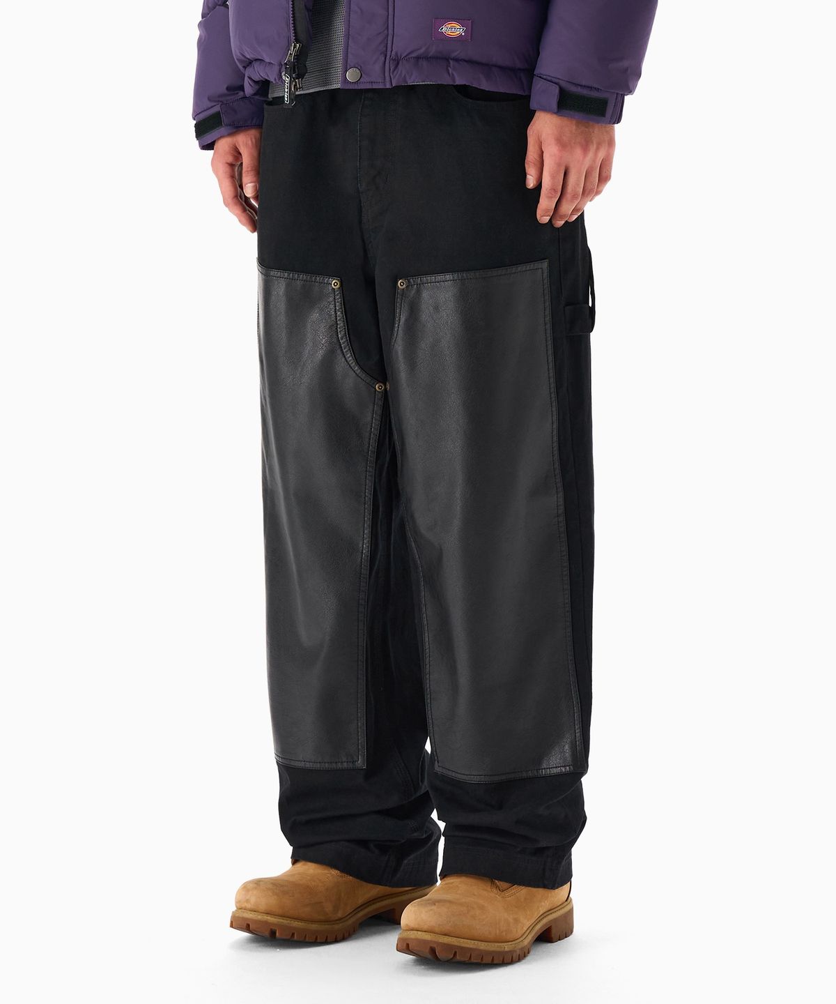 디키즈(DICKIES) 레더 더블니 카펜터 팬츠 Black