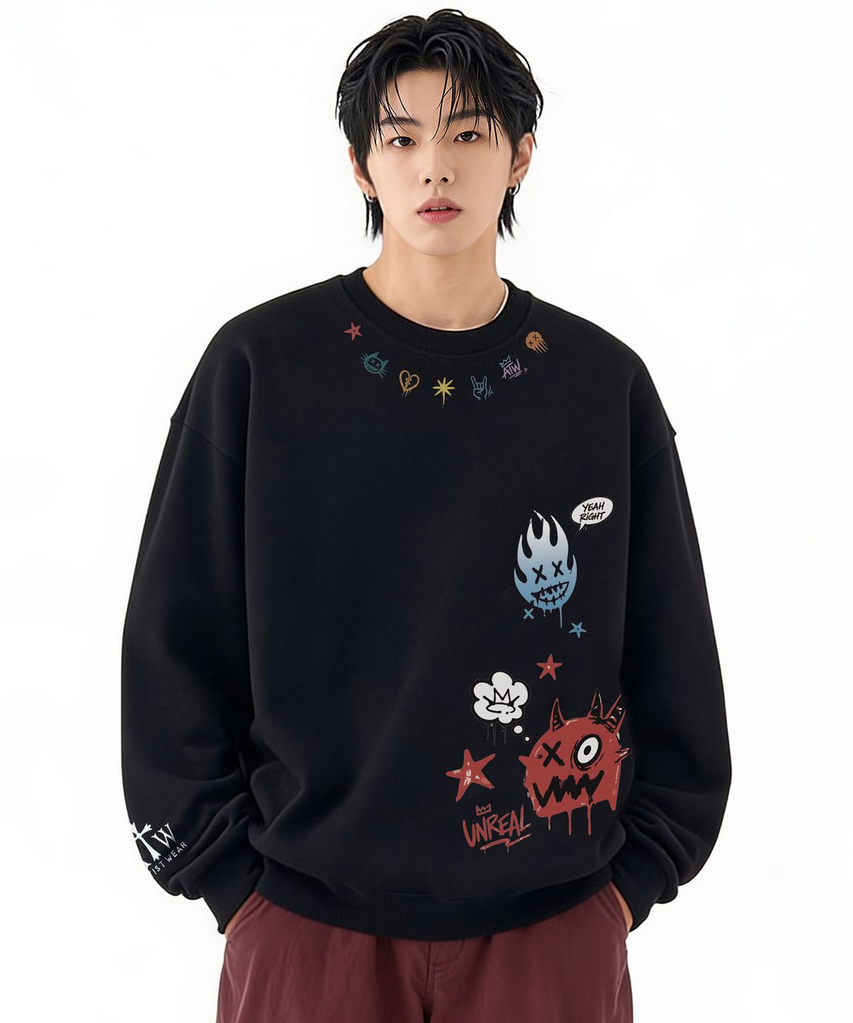 아티스트웨어(ARTISTWEAR) 언리얼 몬스터 맨투맨 - 2COLOR