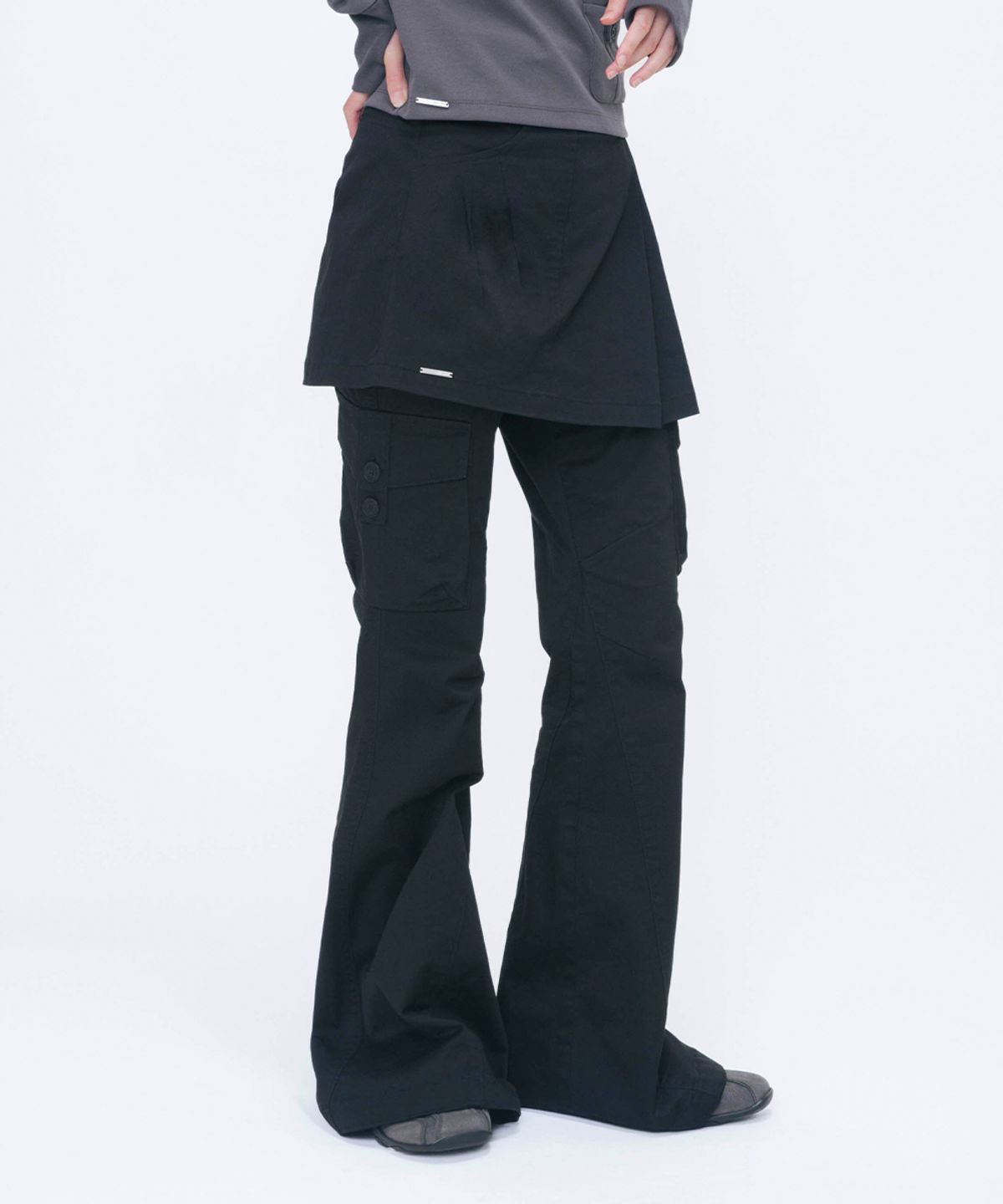 미세키서울(MISEKI SEOUL) [레이 PICK] Hidden layered pleats mini skirt BLACK