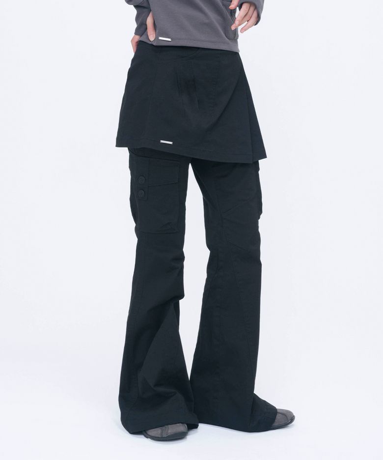 [레이 PICK] [레이 PICK] Hidden layered pleats mini skirt BLACK